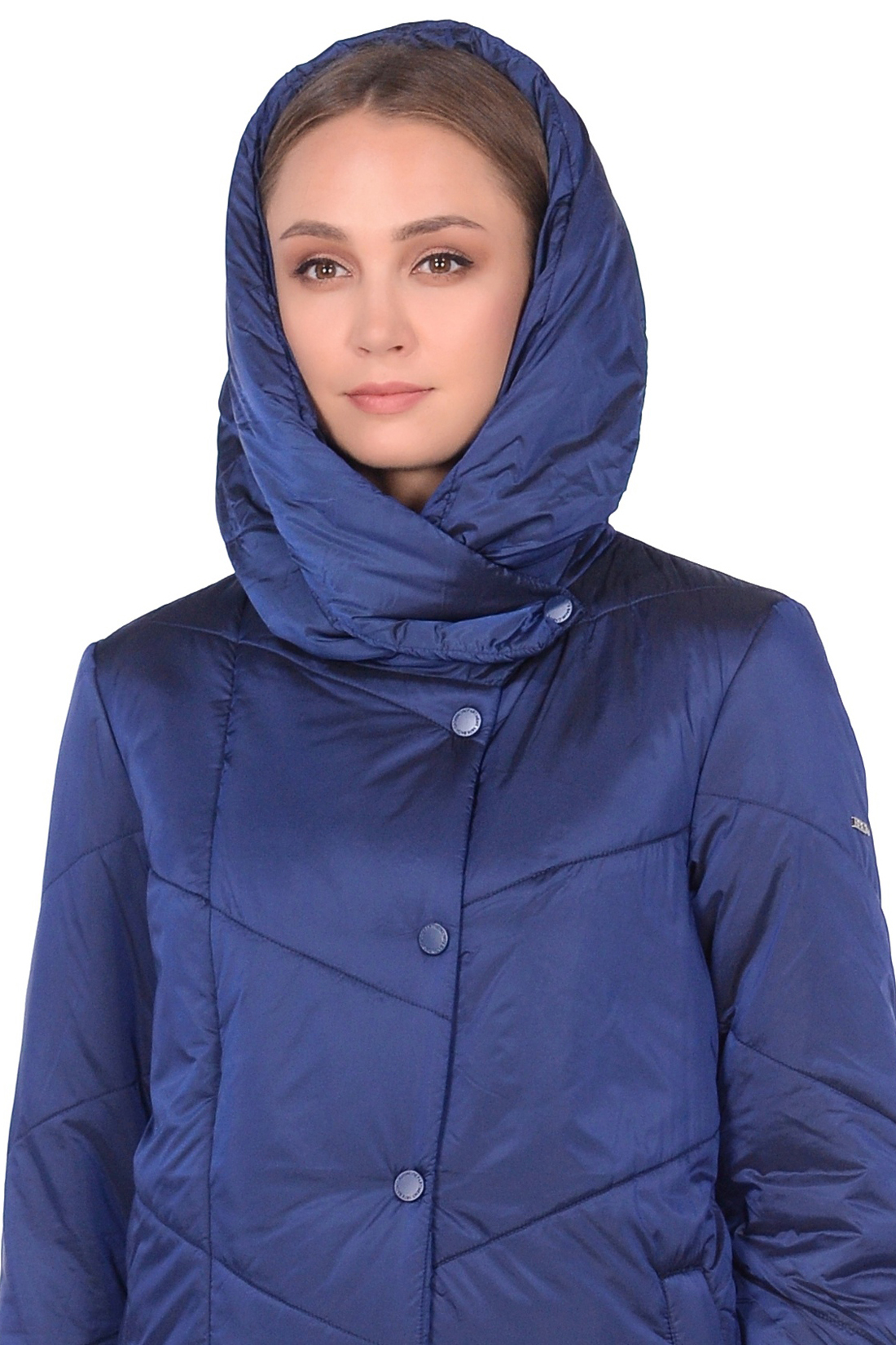 Куртка с капюшоном и асимметричной застёжкой (арт. baon B038524), размер L, цвет синий Куртка с капюшоном и асимметричной застёжкой (арт. baon B038524) - фото 3
