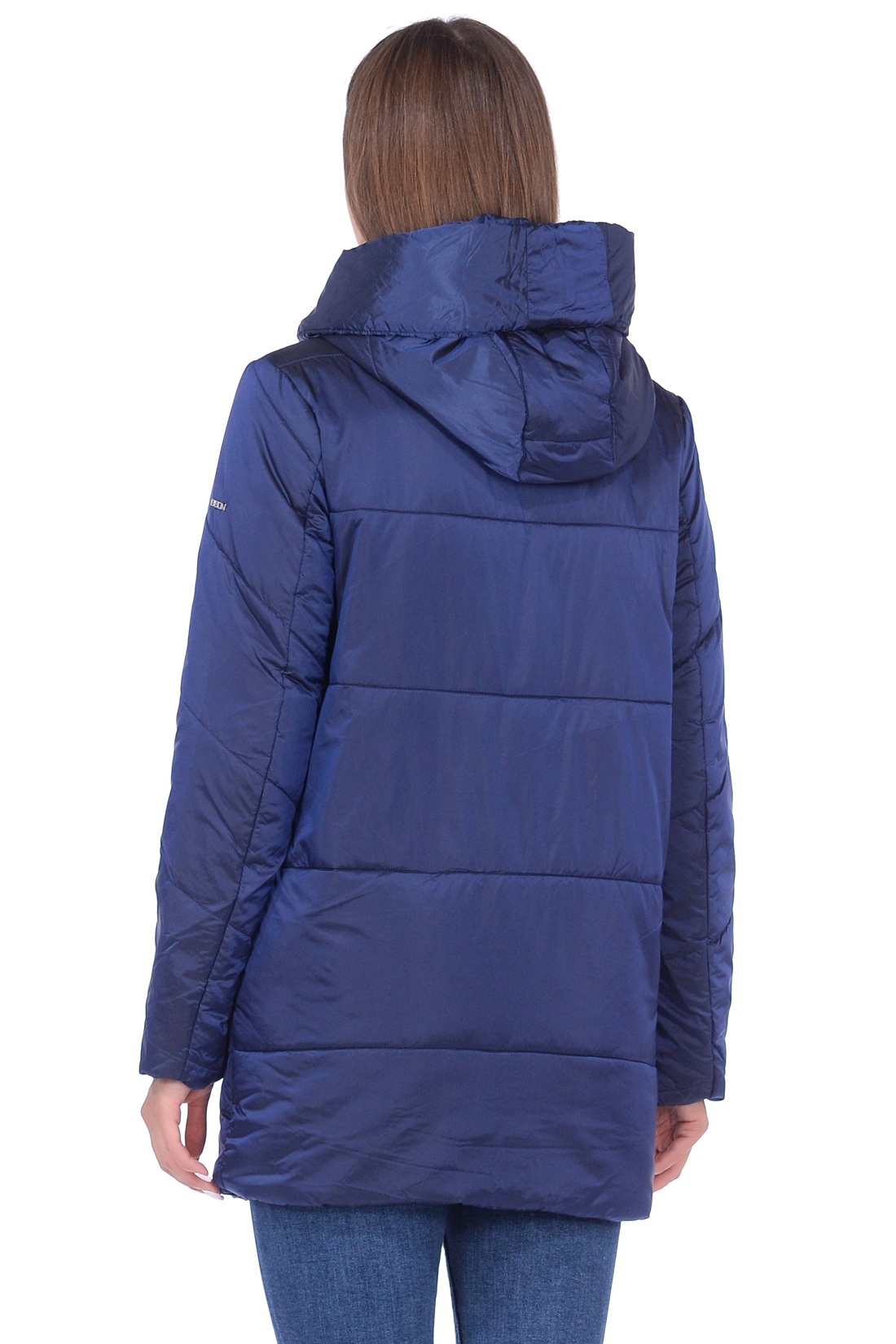 Куртка с капюшоном и асимметричной застёжкой (арт. baon B038524), размер L, цвет синий Куртка с капюшоном и асимметричной застёжкой (арт. baon B038524) - фото 2