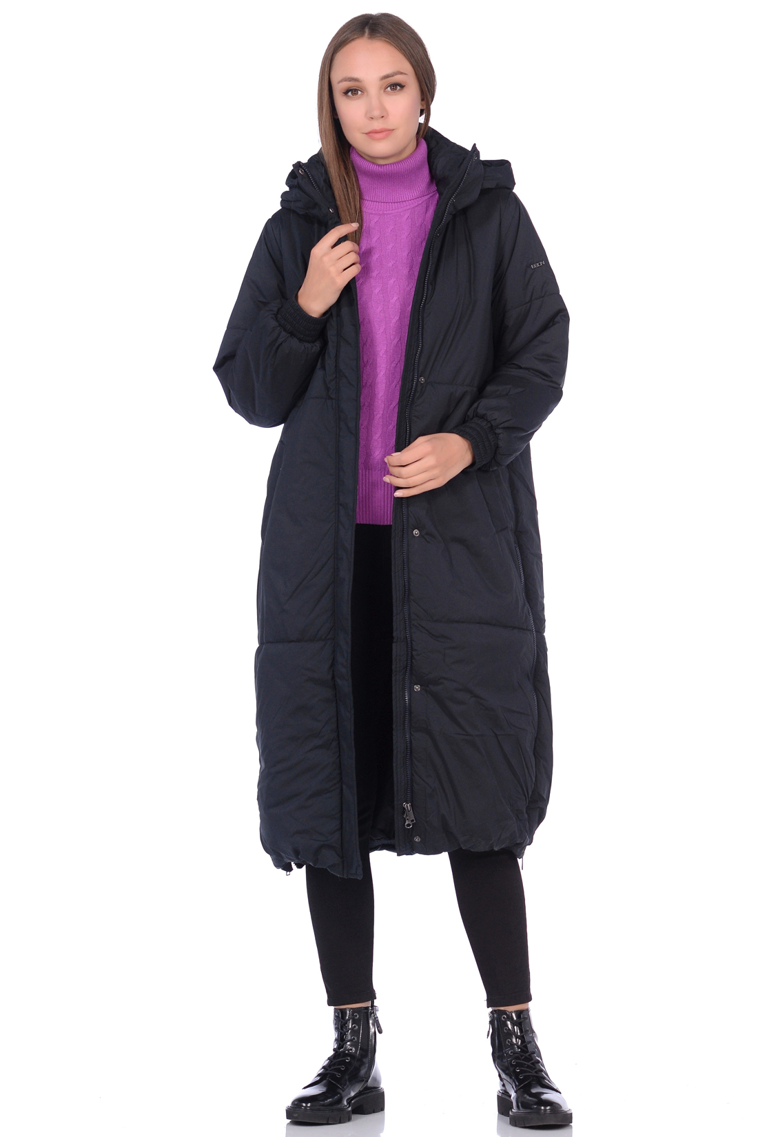 Куртка с молниями по бокам (арт. baon B038530), размер L, цвет черный Куртка с молниями по бокам (арт. baon B038530) - фото 1