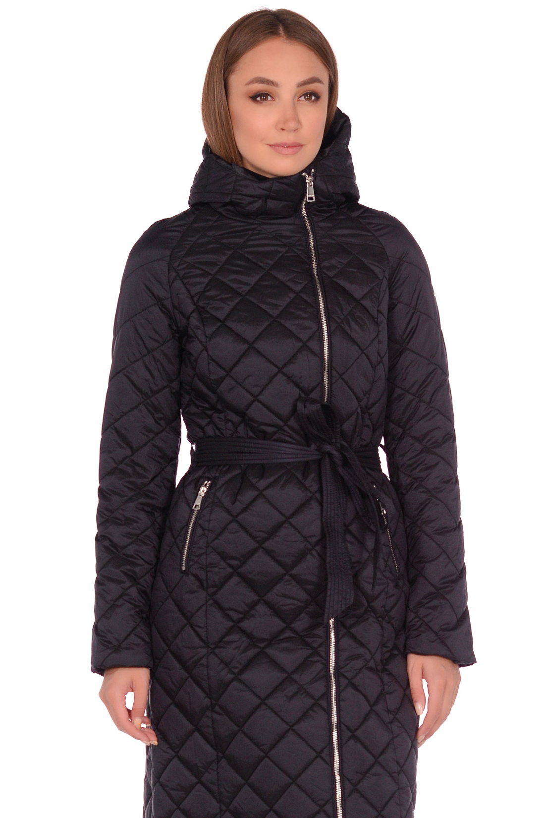 Длинная стёганая куртка (арт. baon B038547), размер L, цвет черный Длинная стёганая куртка (арт. baon B038547) - фото 5