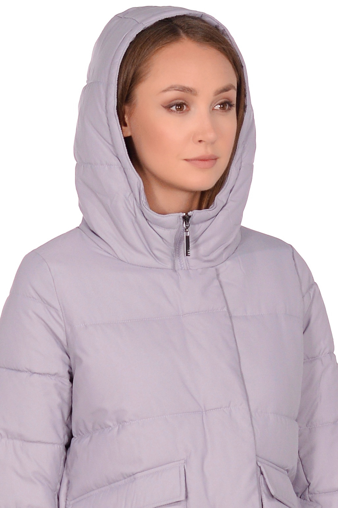 Куртка-кокон с накладными карманами (арт. baon B038582), размер XXL, цвет сиреневый Куртка-кокон с накладными карманами (арт. baon B038582) - фото 3