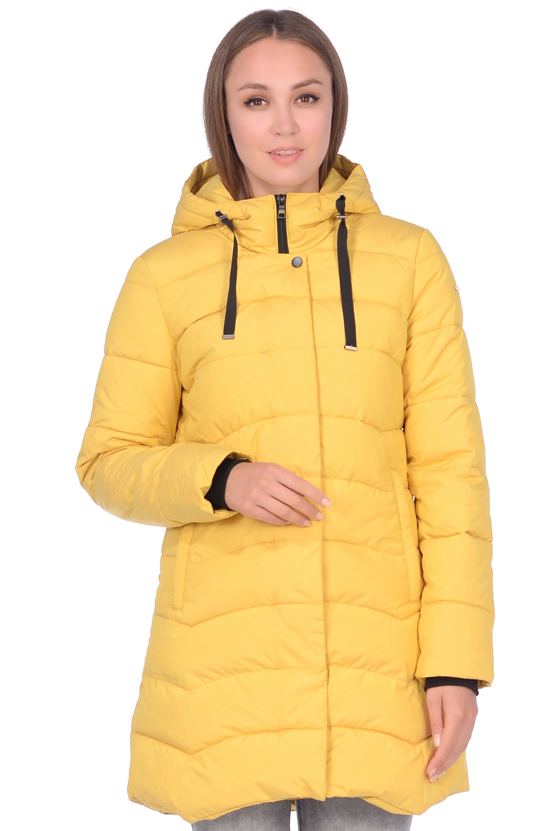 Куртка с фигурной прострочкой (арт. baon B038588), размер M, цвет желтый Куртка с фигурной прострочкой (арт. baon B038588) - фото 6
