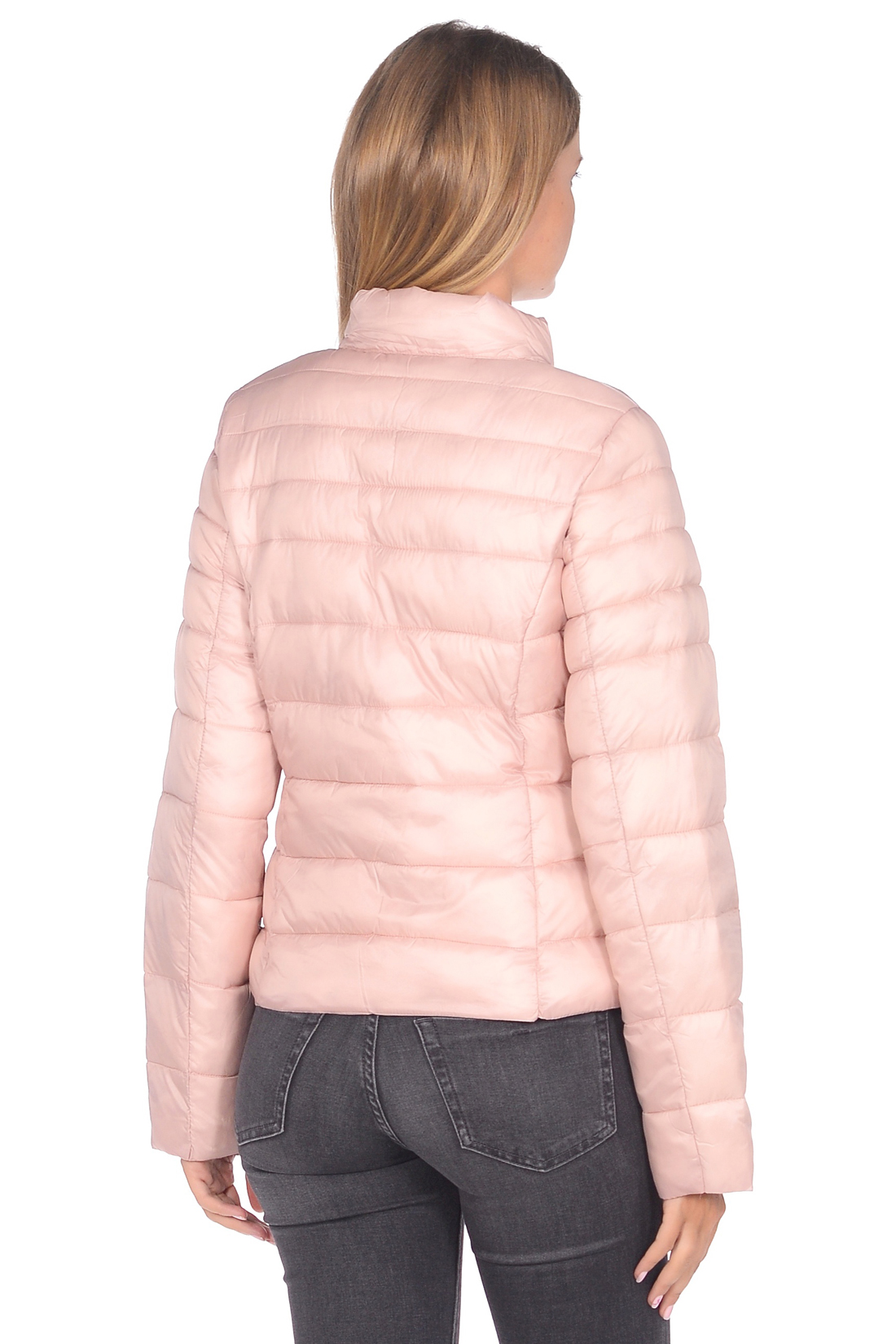 Приталенная куртка с продольной простёжкой (арт. baon B038599), размер XS, цвет розовый Приталенная куртка с продольной простёжкой (арт. baon B038599) - фото 2