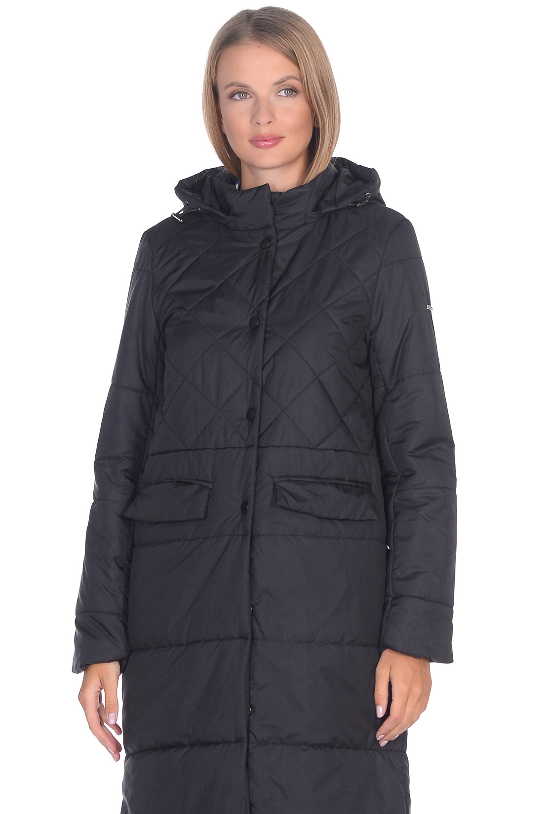 Удлинённая прямая куртка (арт. baon B039033), размер 3XL, цвет черный Удлинённая прямая куртка (арт. baon B039033) - фото 5