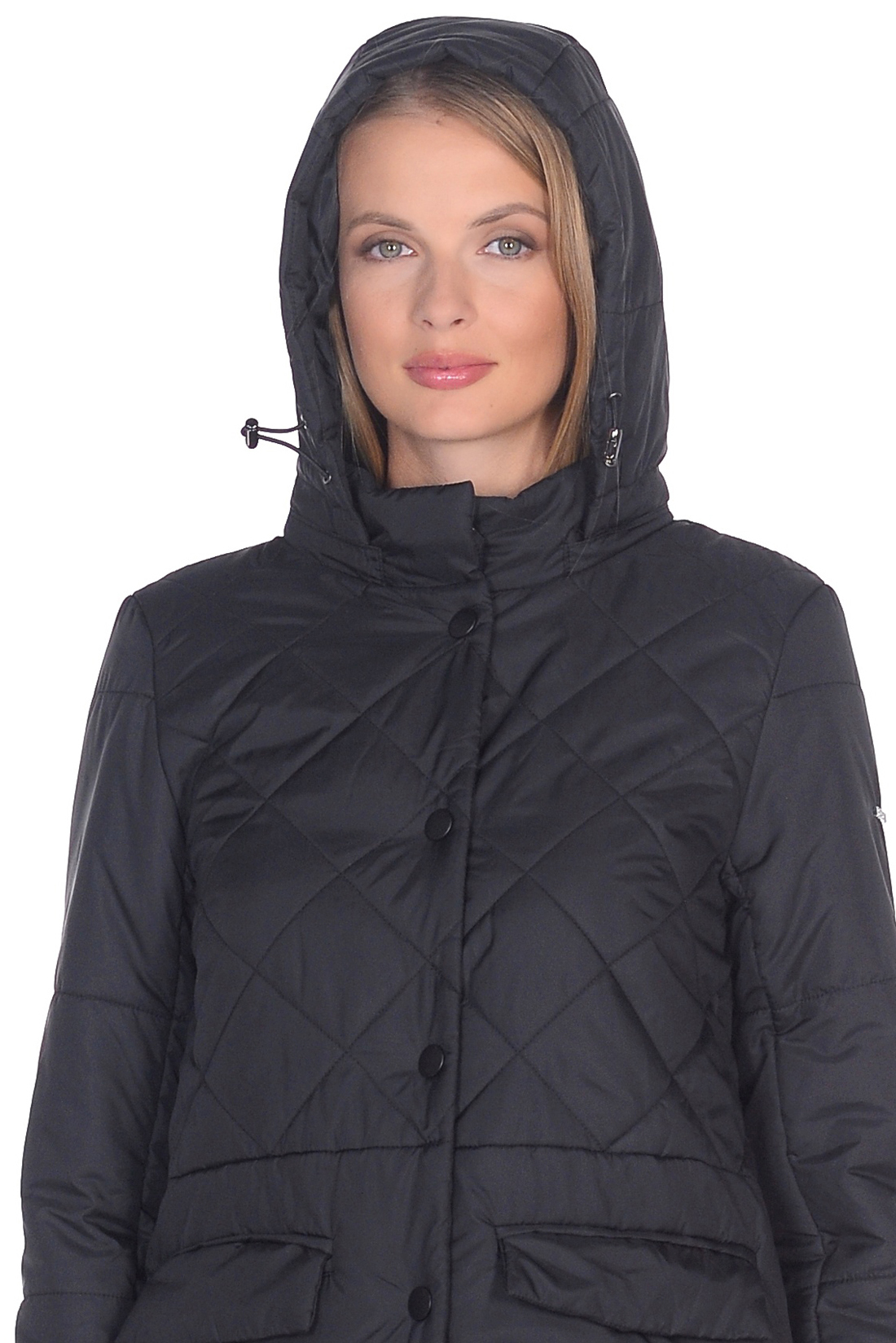 Удлинённая прямая куртка (арт. baon B039033), размер 3XL, цвет черный Удлинённая прямая куртка (арт. baon B039033) - фото 3