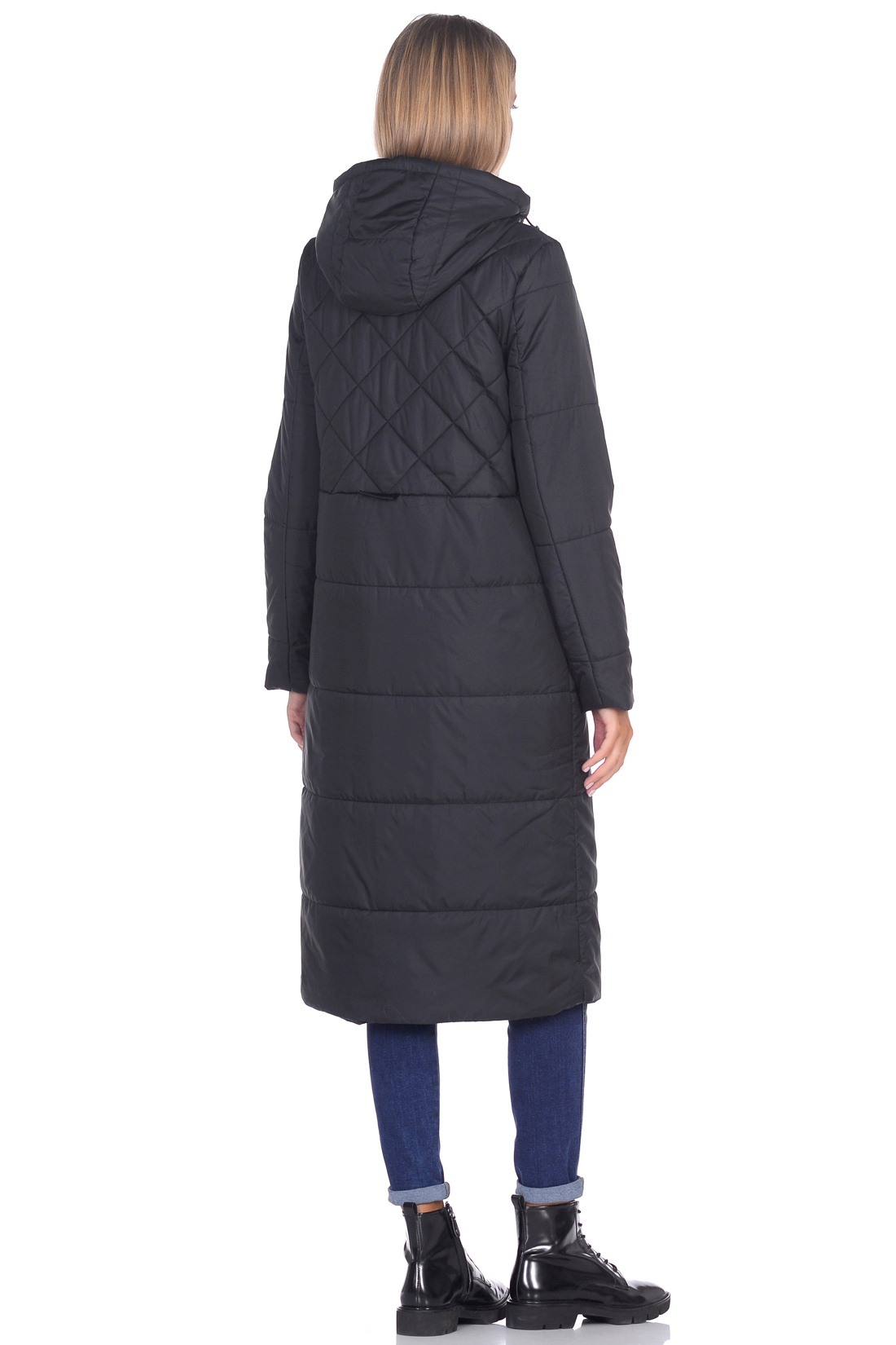 Удлинённая прямая куртка (арт. baon B039033), размер 3XL, цвет черный Удлинённая прямая куртка (арт. baon B039033) - фото 2