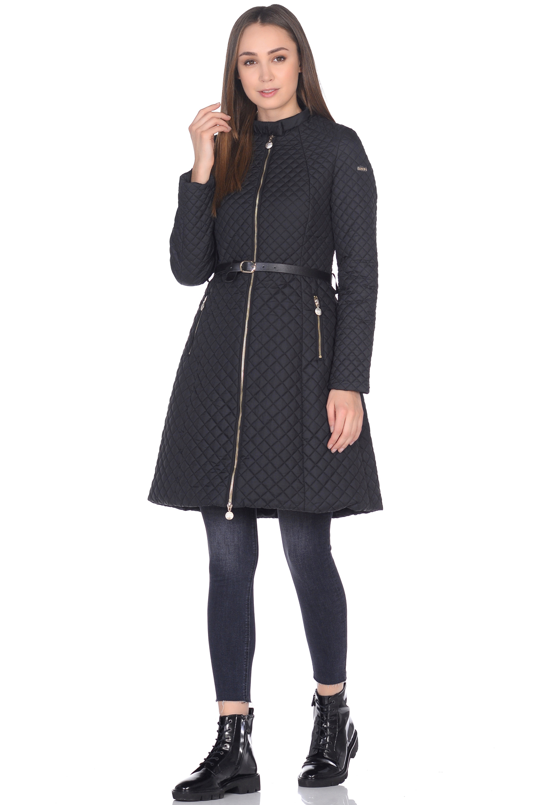 Чёрная куртка с ремешком (арт. baon B039037), размер S, цвет черный Чёрная куртка с ремешком (арт. baon B039037) - фото 4