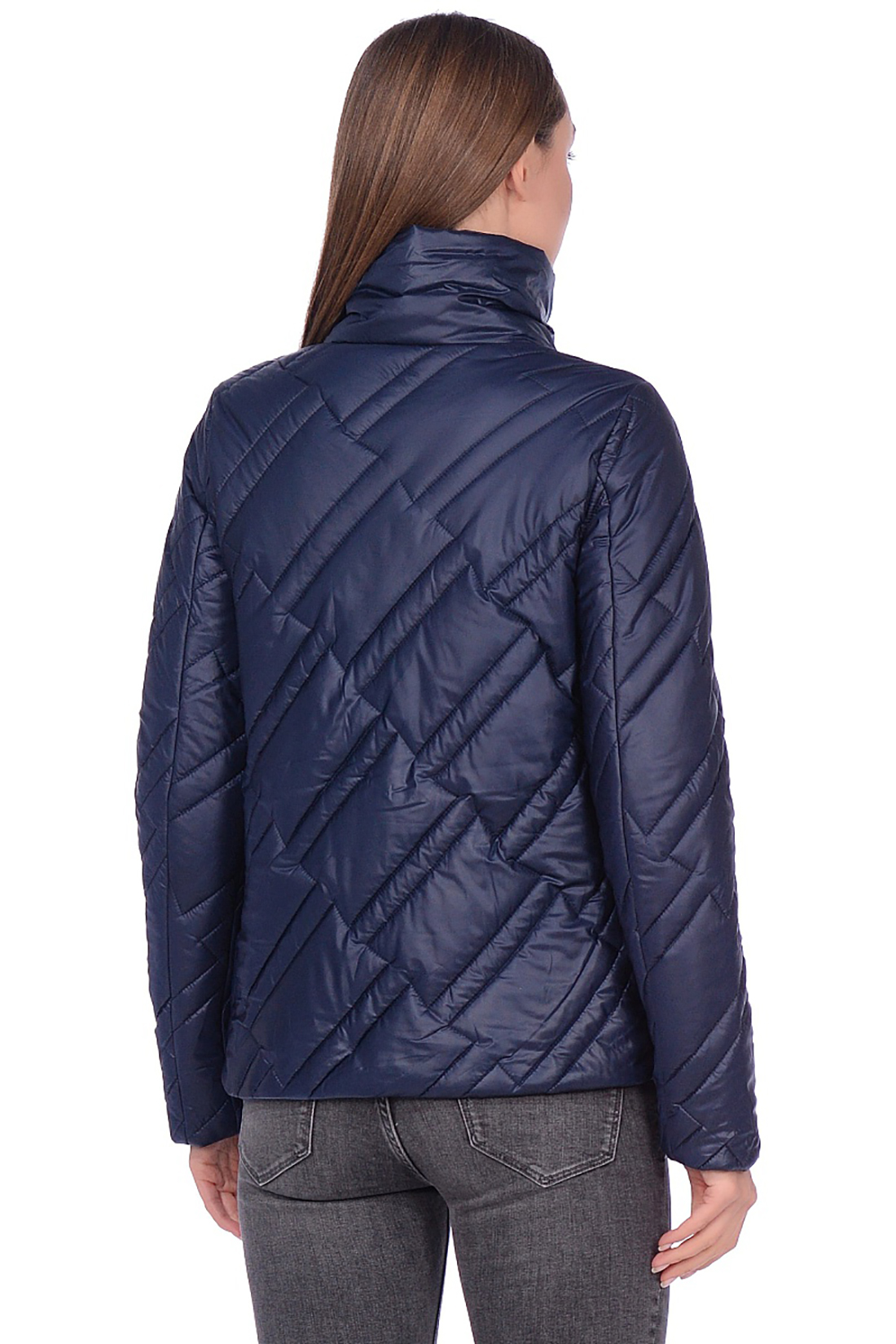 Укороченная куртка с простёжкой (арт. baon B039502), размер M, цвет синий Укороченная куртка с простёжкой (арт. baon B039502) - фото 2