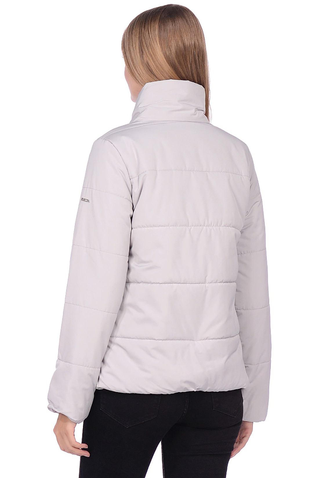 Короткая куртка с асимметричной застёжкой (арт. baon B039506), размер S, цвет серый Короткая куртка с асимметричной застёжкой (арт. baon B039506) - фото 2