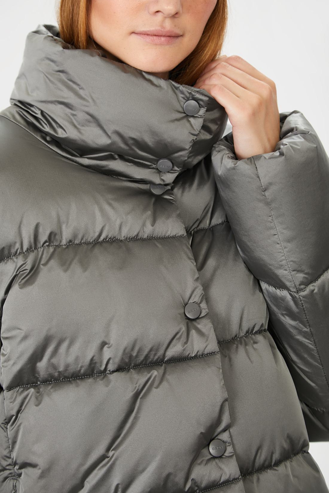 Куртка (Эко пух) (арт. baon B041514), размер L, цвет серый Куртка (Эко пух) (арт. baon B041514) - фото 5