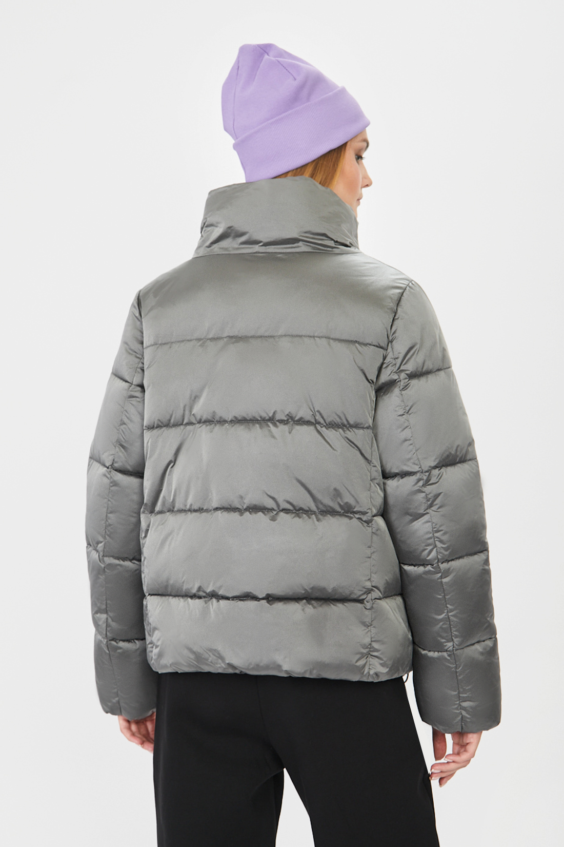 Куртка (Эко пух) (арт. baon B041514), размер L, цвет серый Куртка (Эко пух) (арт. baon B041514) - фото 2