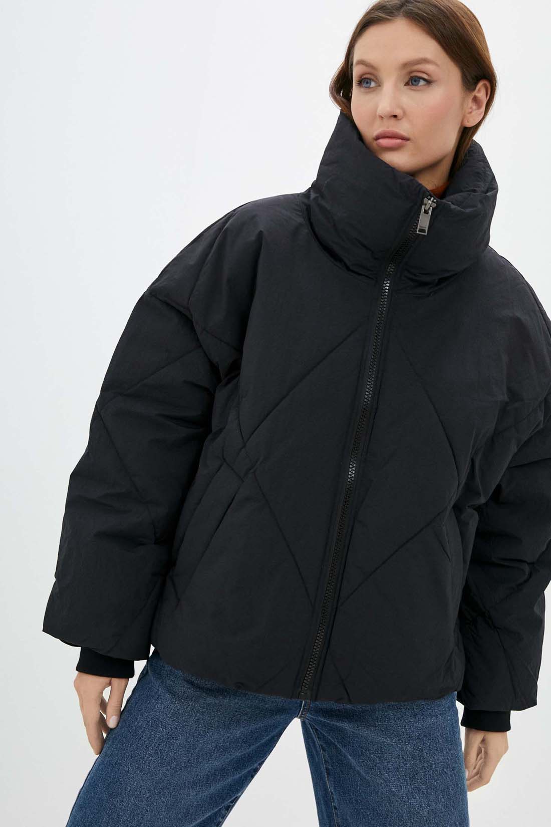 Куртка (Эко пух) (арт. baon B041518), размер S, цвет черный Куртка (Эко пух) (арт. baon B041518) - фото 1