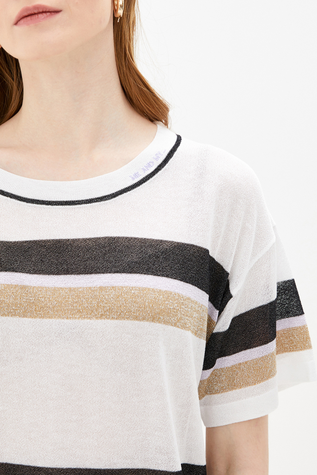 

Джемпер baon, Белый, Джемпер с широкими полосами (арт. baon B130049)