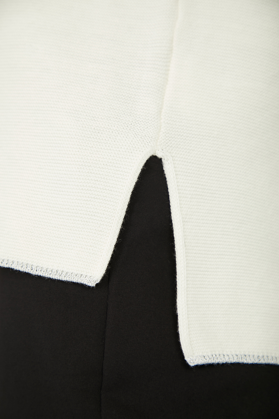 Пуловер с мерцающей отделкой (арт. baon B131028), размер XL, цвет белый Пуловер с мерцающей отделкой (арт. baon B131028) - фото 3