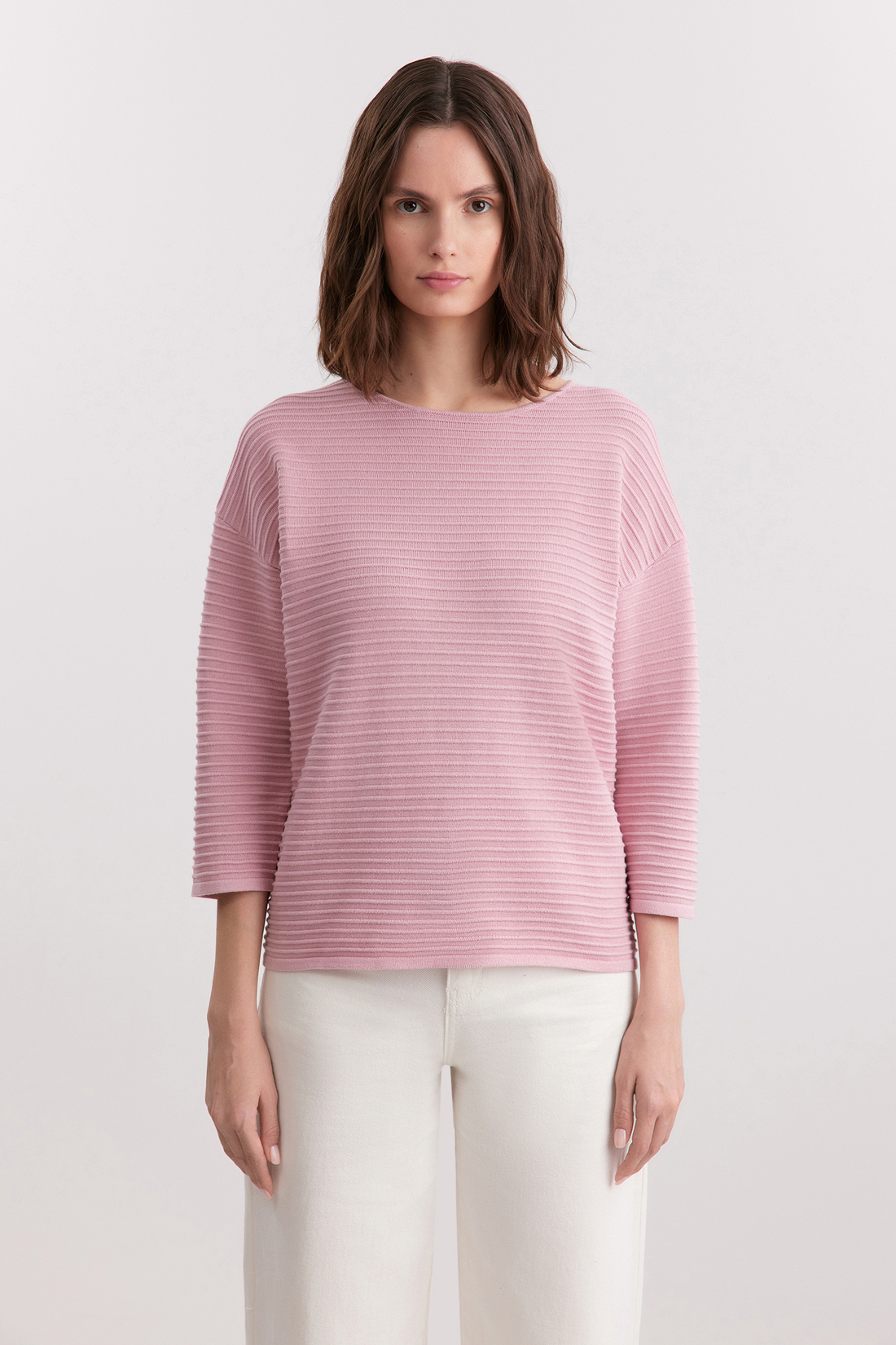 Базовый джемпер с рельефными полосками  Baon B131205 - 3