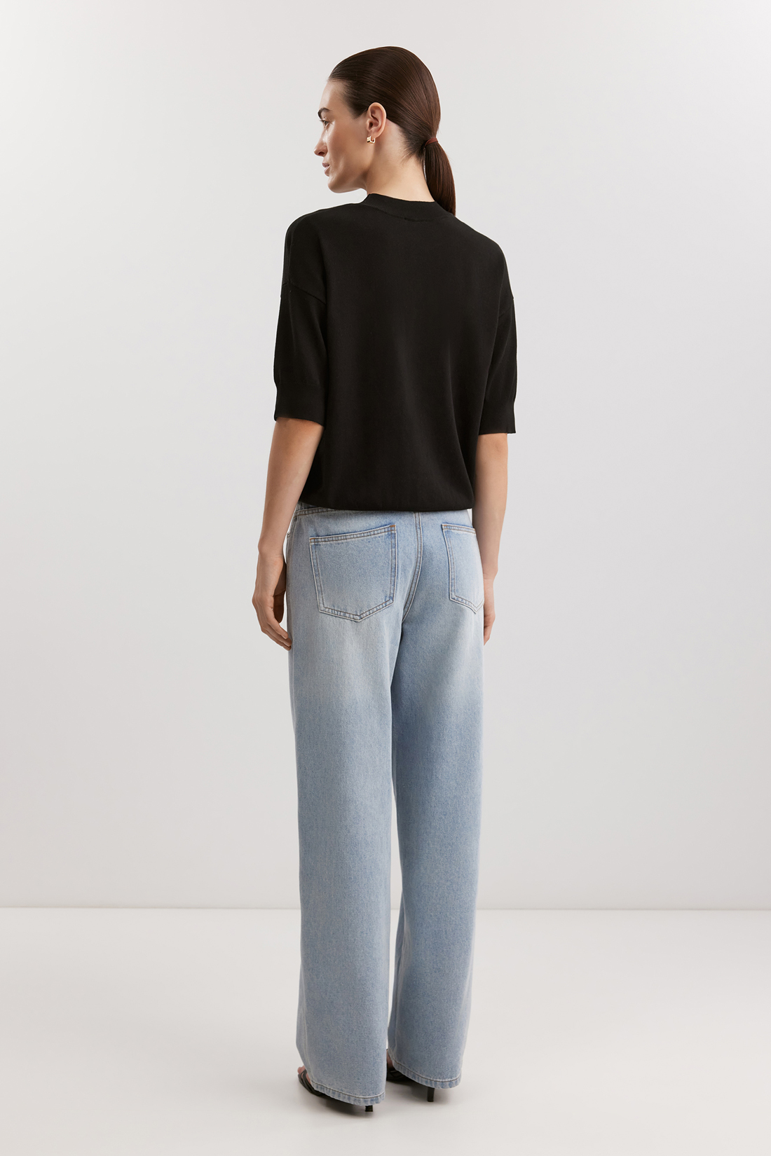 Трикотажный джемпер с коротким рукавом Baon B1323201 - 4