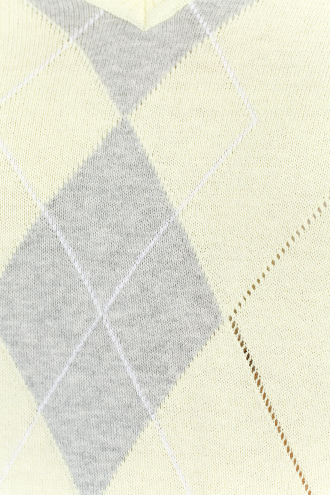 Базовый пуловер с ромбами (арт. baon B137204), размер L, цвет белый Базовый пуловер с ромбами (арт. baon B137204) - фото 3