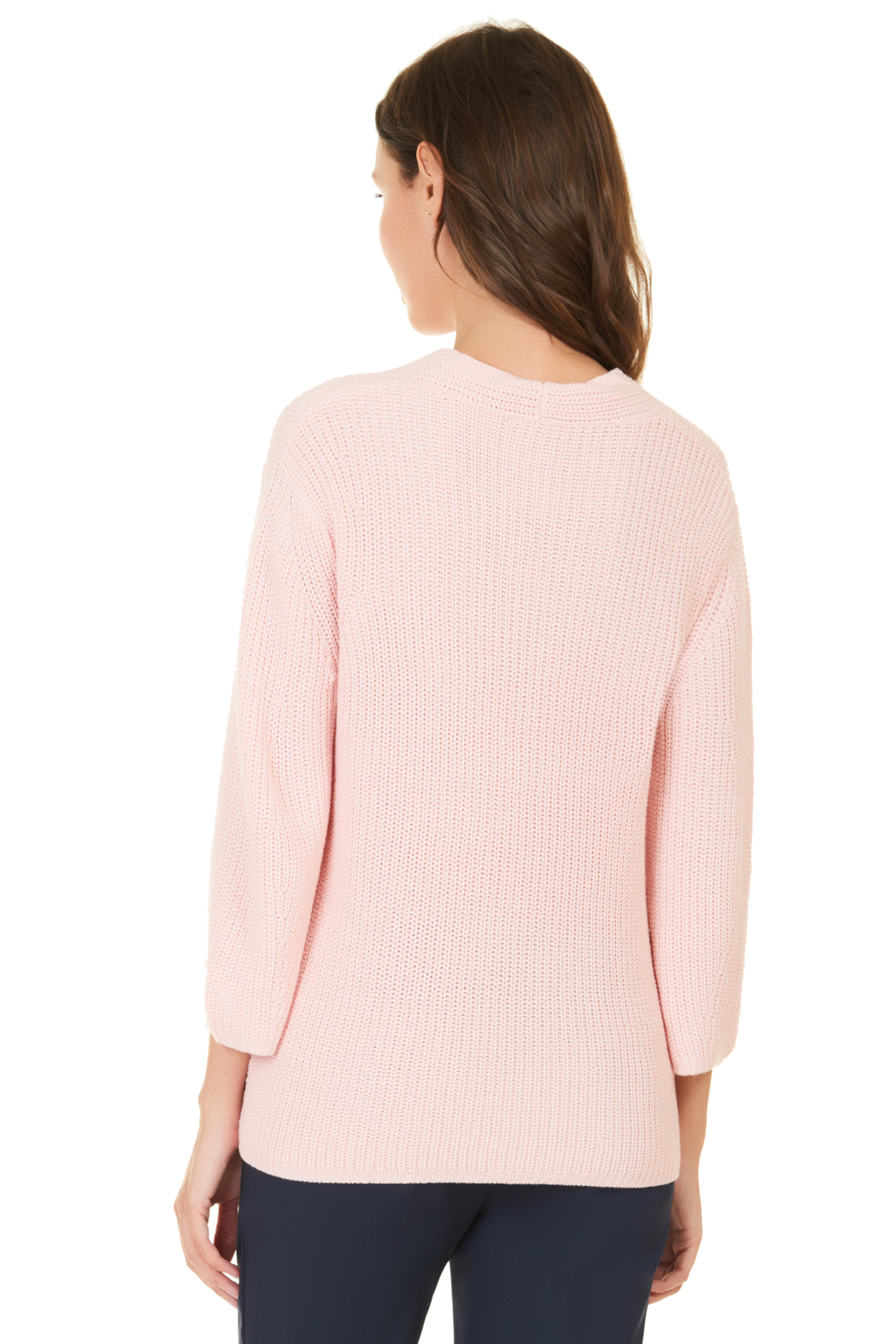 Пуловер оригинального кроя (арт. baon B137504), размер XXL, цвет розовый Пуловер оригинального кроя (арт. baon B137504) - фото 2