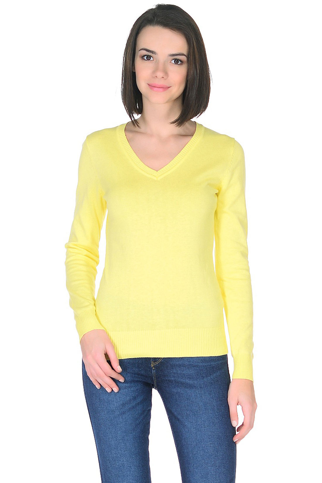 Базовый пуловер (арт. baon B138201), размер XL, цвет желтый Базовый пуловер (арт. baon B138201) - фото 1