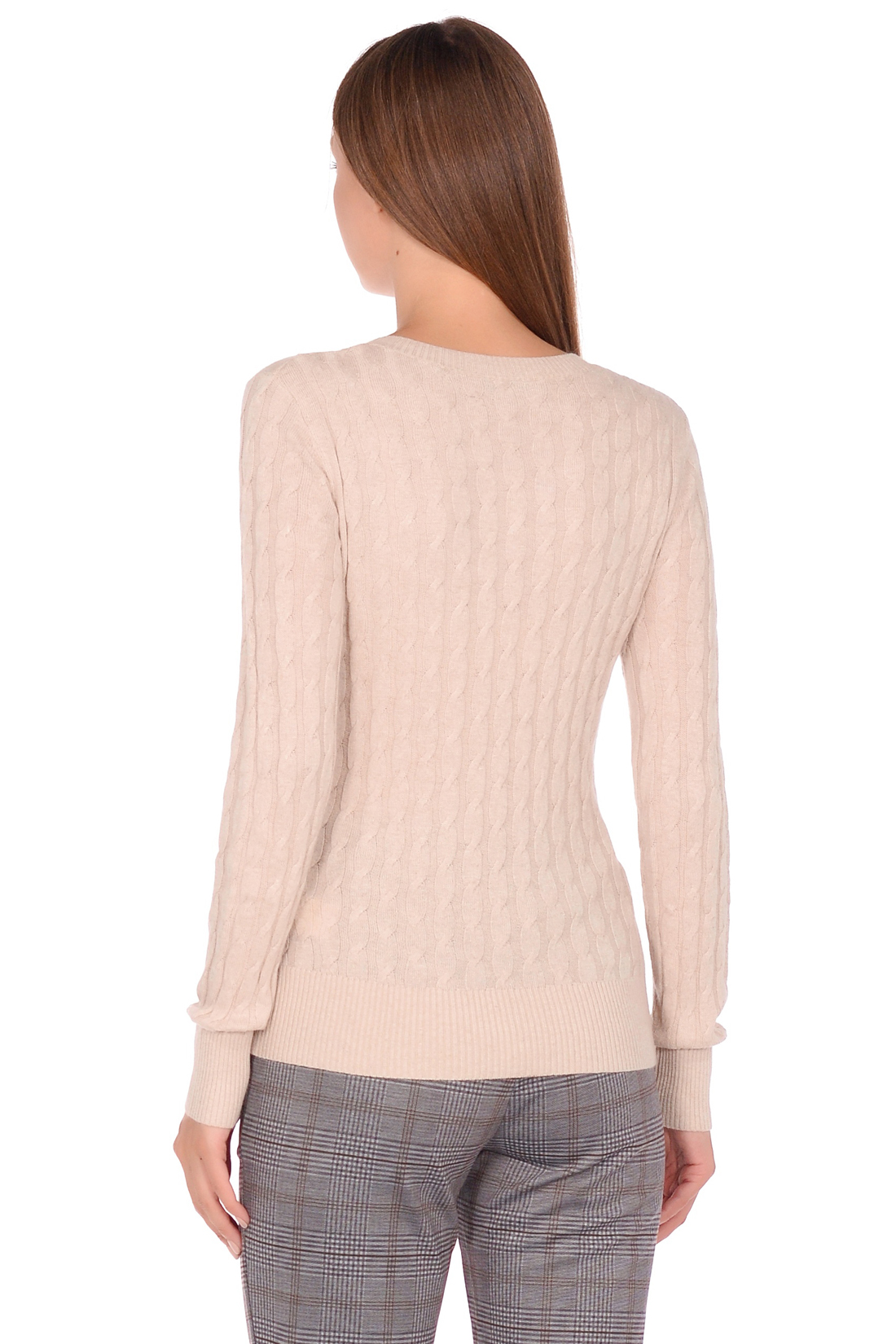Базовый пуловер с узором и ангорой (арт. baon B138703), размер XXL, цвет серый Базовый пуловер с узором и ангорой (арт. baon B138703) - фото 2