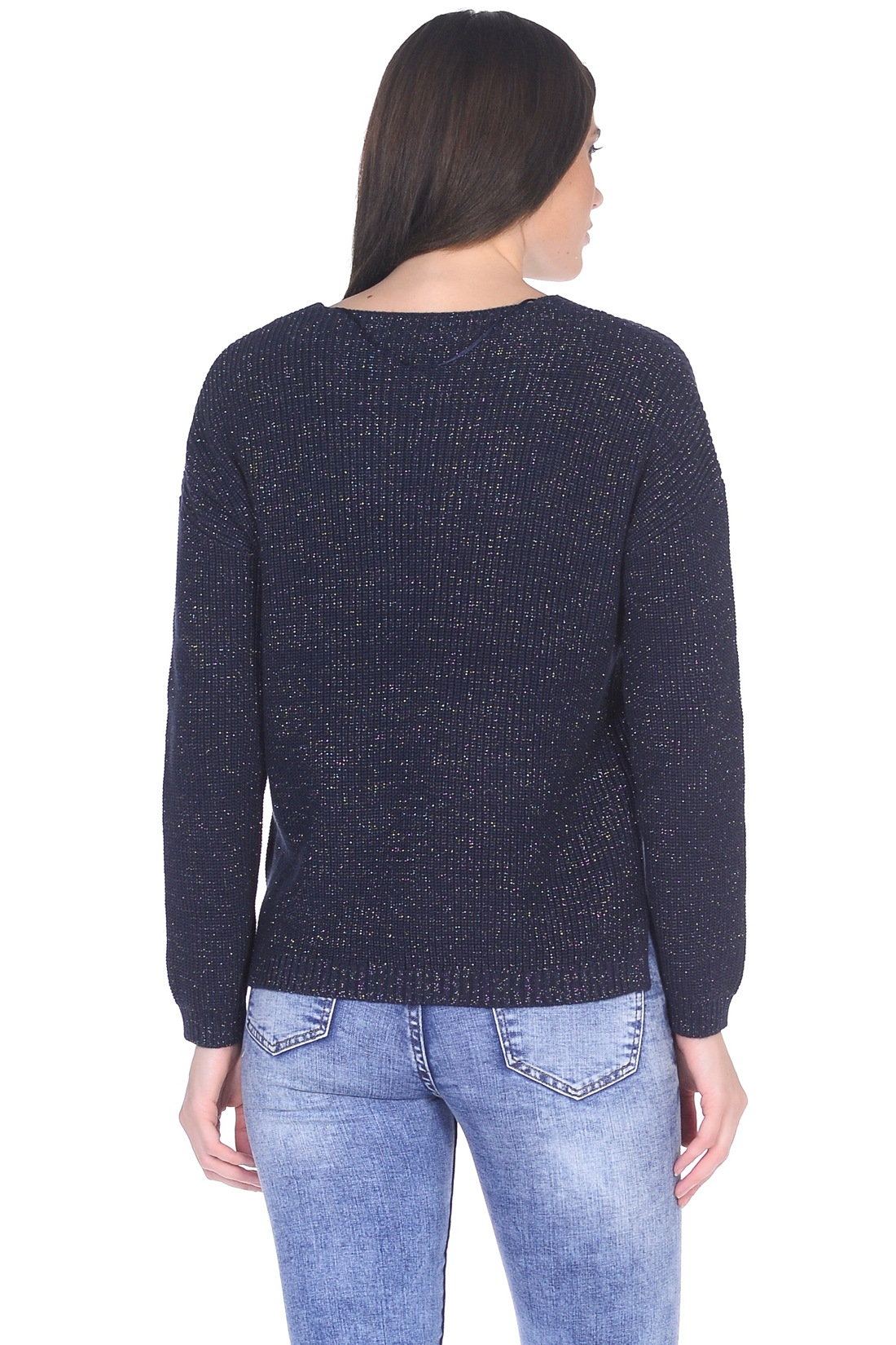 Пуловер с блестящей нитью (арт. baon B139017), размер XS, цвет синий Пуловер с блестящей нитью (арт. baon B139017) - фото 2