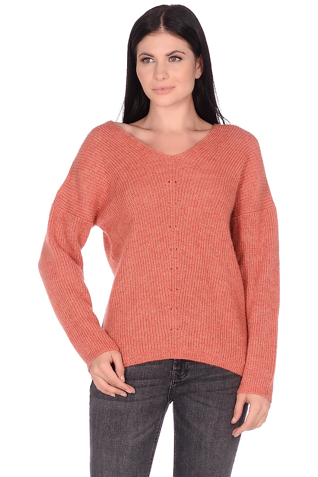 Пуловер с альпакой и мохером (арт. baon B139529), размер L, цвет coral reef melange#розовый Пуловер с альпакой и мохером (арт. baon B139529) - фото 4