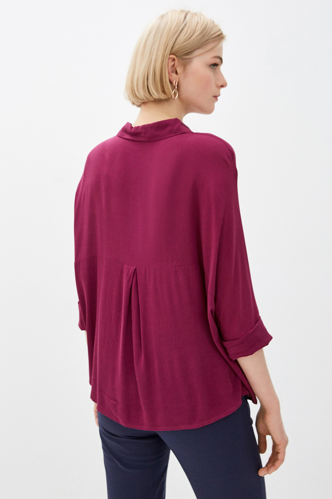 Рубашка в стиле оверсайз (арт. baon B170012), размер XXL, цвет красный Рубашка в стиле оверсайз (арт. baon B170012) - фото 2