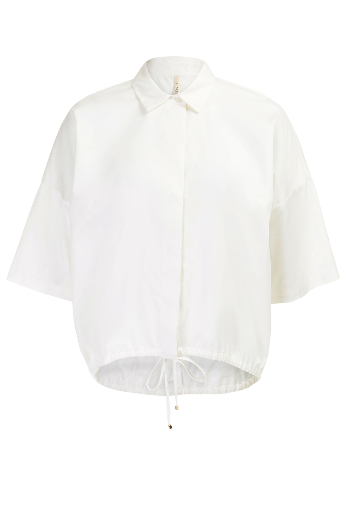 Блузка с кулиской (арт. baon B177034), размер M, цвет белый Блузка с кулиской (арт. baon B177034) - фото 4