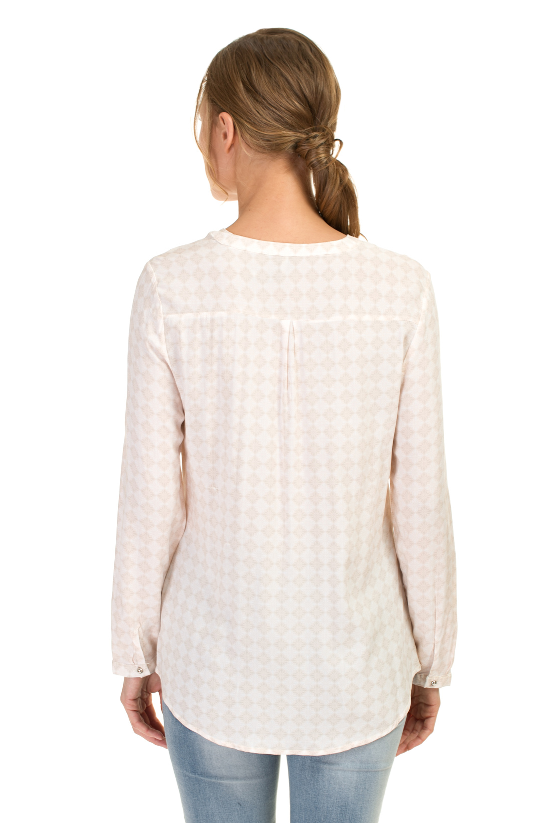 Блузка с пастельным орнаментом (арт. baon B177043), размер XXL, цвет белый Блузка с пастельным орнаментом (арт. baon B177043) - фото 2