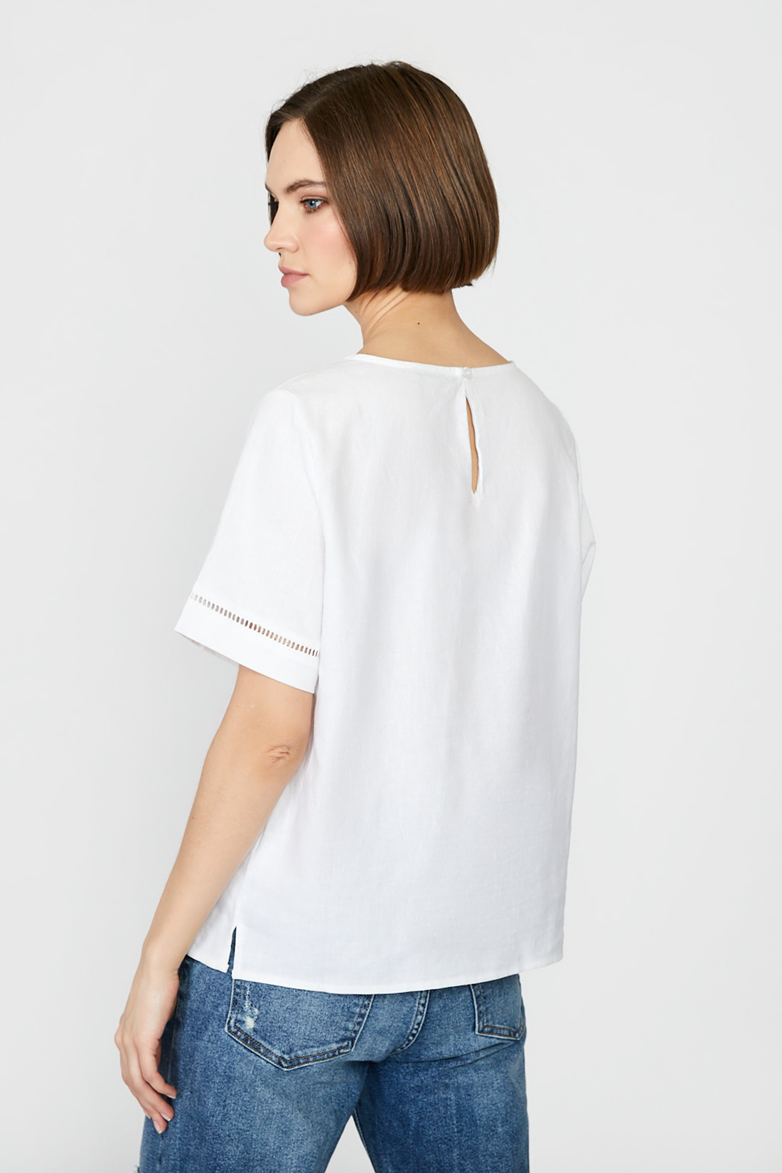 

Блузка BAON, Белый, Льняная блузка с мережкой (арт. baon B191024)