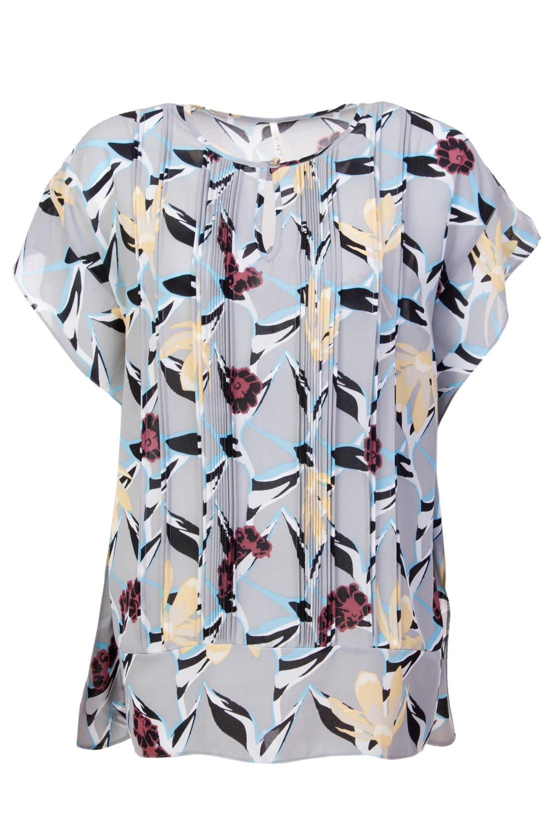 Блузка свободного кроя с цветочным узором (арт. baon B197002), размер XS Блузка свободного кроя с цветочным узором (арт. baon B197002) - фото 4