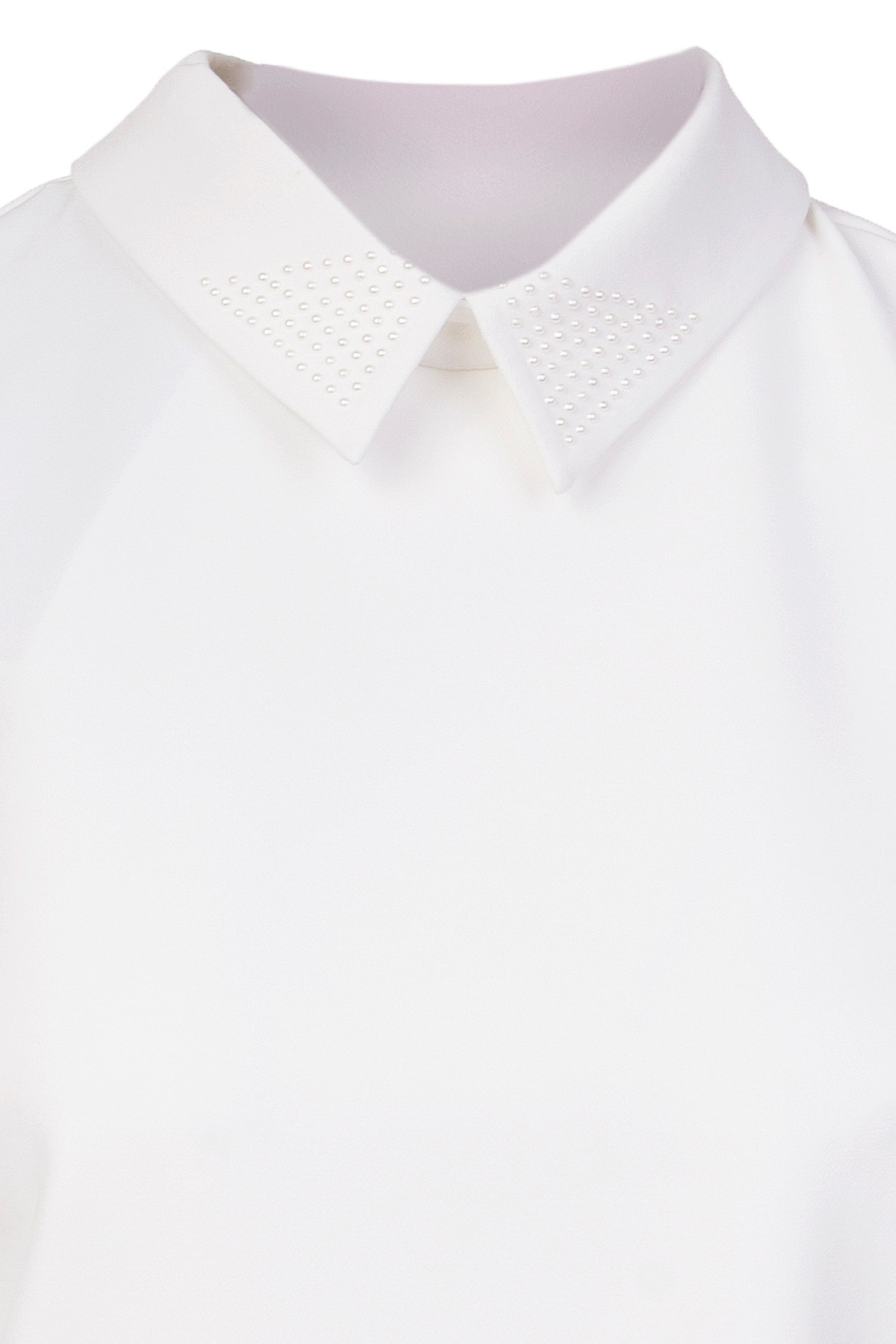 Блузка с жемчужным воротником (арт. baon B197007), размер XS, цвет белый Блузка с жемчужным воротником (арт. baon B197007) - фото 3