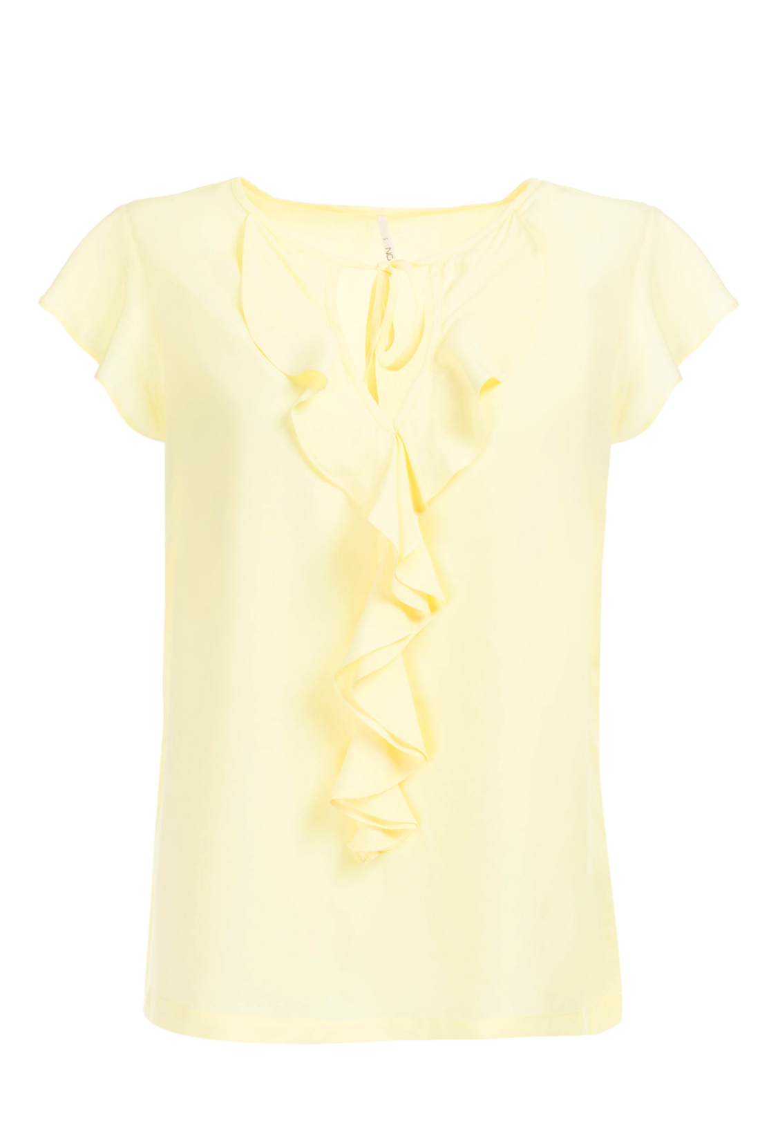 Блузка с рюшами (арт. baon B197013), размер XXL, цвет желтый Блузка с рюшами (арт. baon B197013) - фото 4