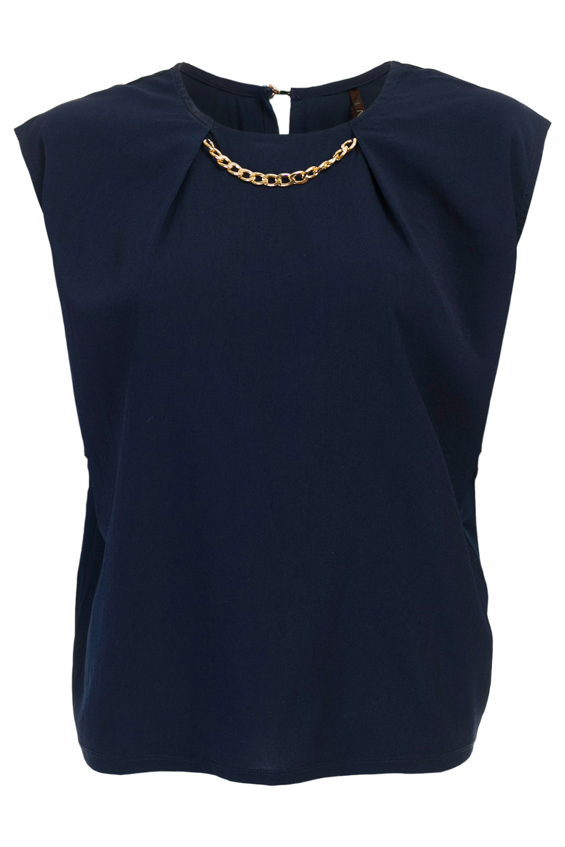 Блузка с цепочкой (арт. baon B197060), размер S, цвет синий Блузка с цепочкой (арт. baon B197060) - фото 5
