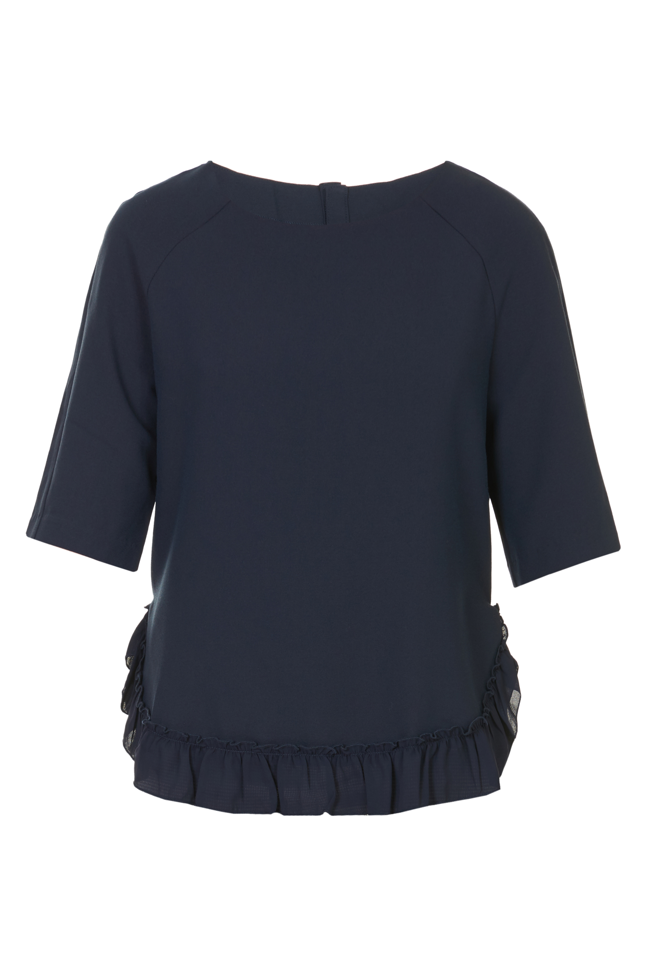 

Блузка baon, Синий, Блузка с рюшей (арт. baon B197501)