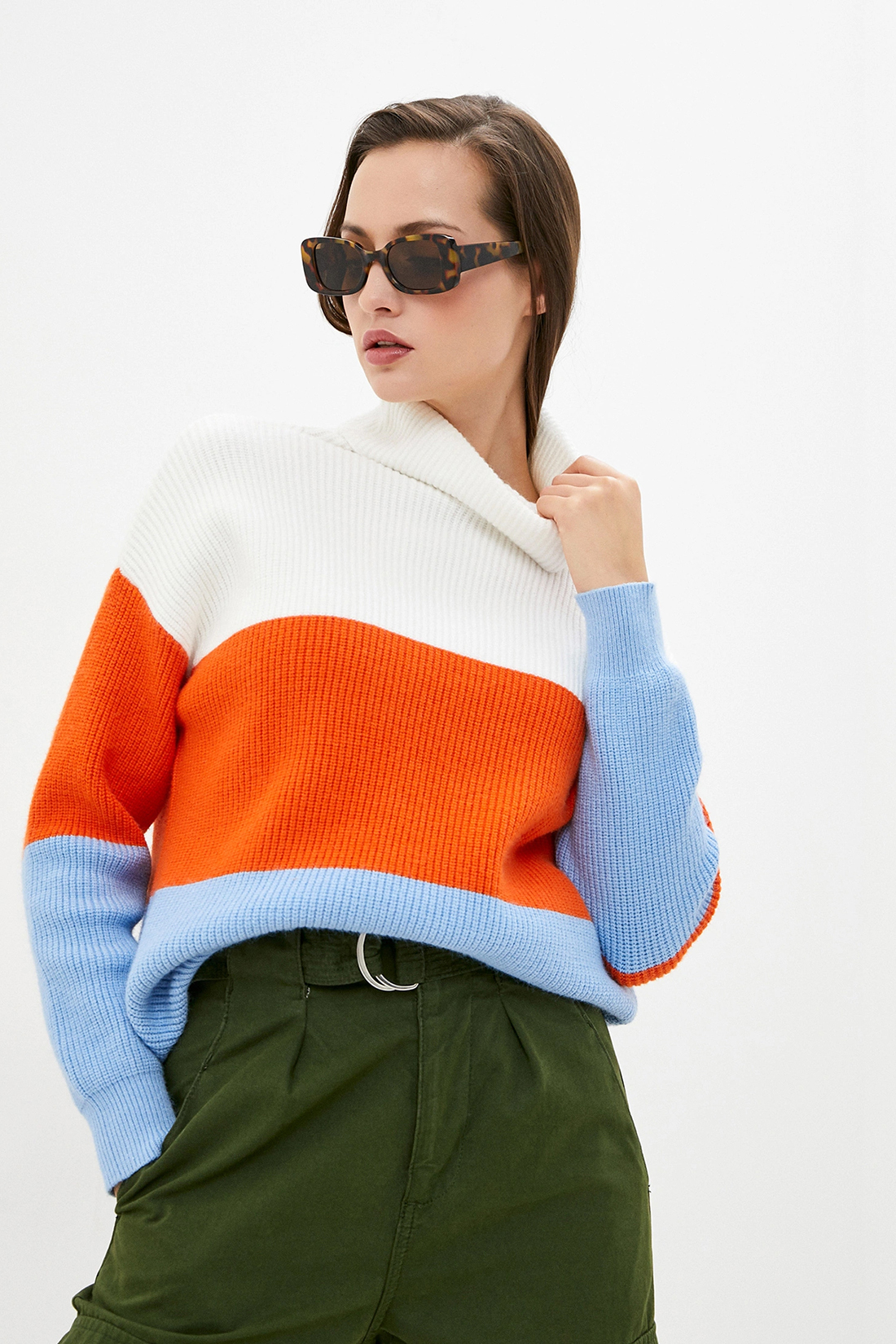 Трёхцветный свитер (арт. baon B229526), размер L Трёхцветный свитер (арт. baon B229526) - фото 1