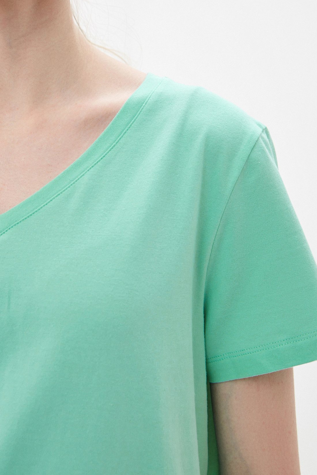 Базовая футболка (арт. baon B230202), размер XL, цвет зеленый Базовая футболка (арт. baon B230202) - фото 3