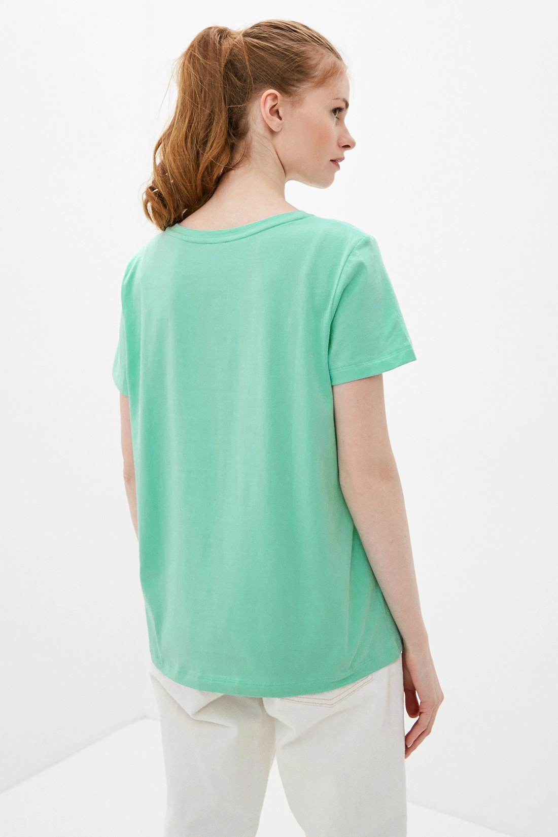 Базовая футболка (арт. baon B230202), размер XL, цвет зеленый Базовая футболка (арт. baon B230202) - фото 2