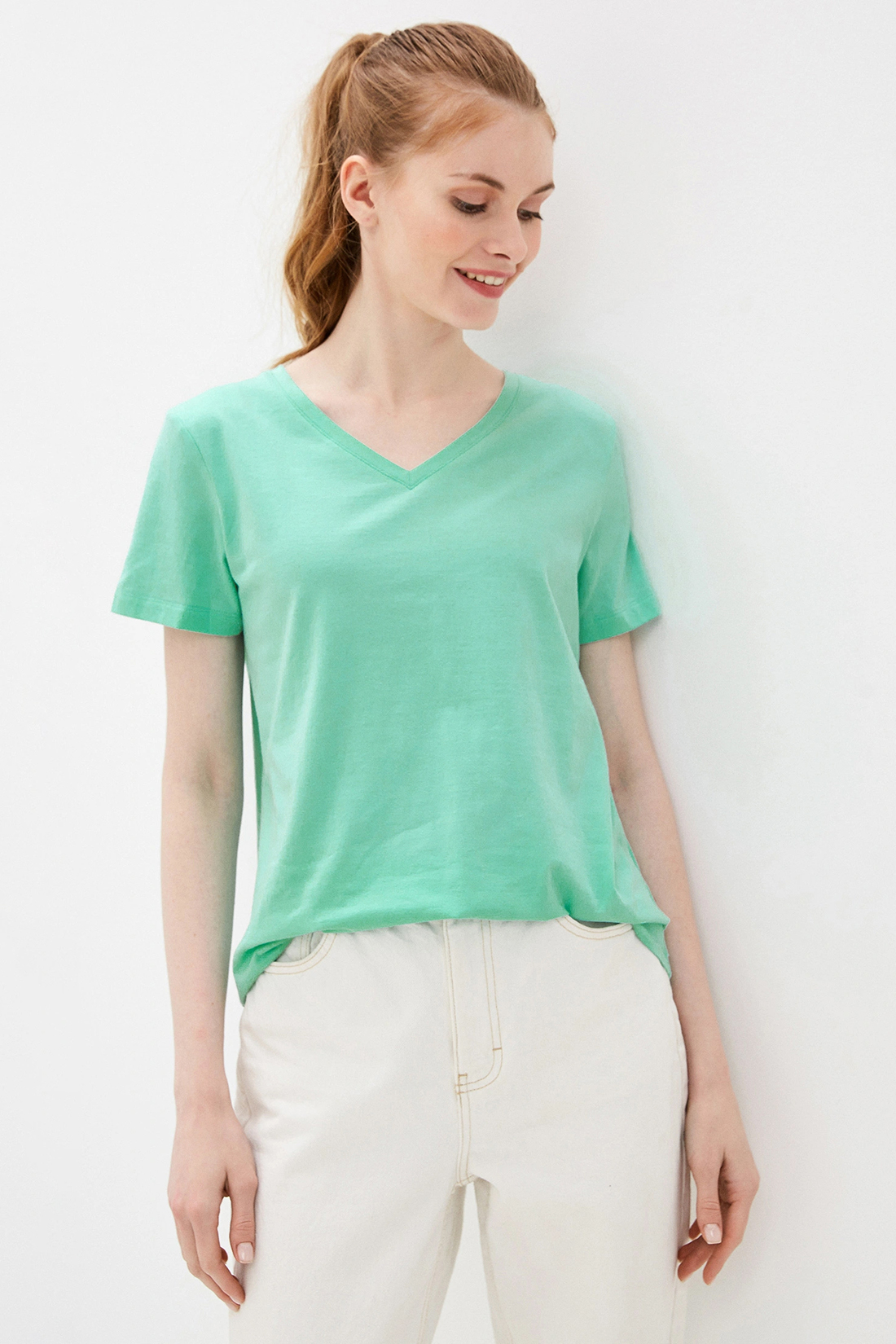 Базовая футболка (арт. baon B230202), размер XL, цвет зеленый Базовая футболка (арт. baon B230202) - фото 1