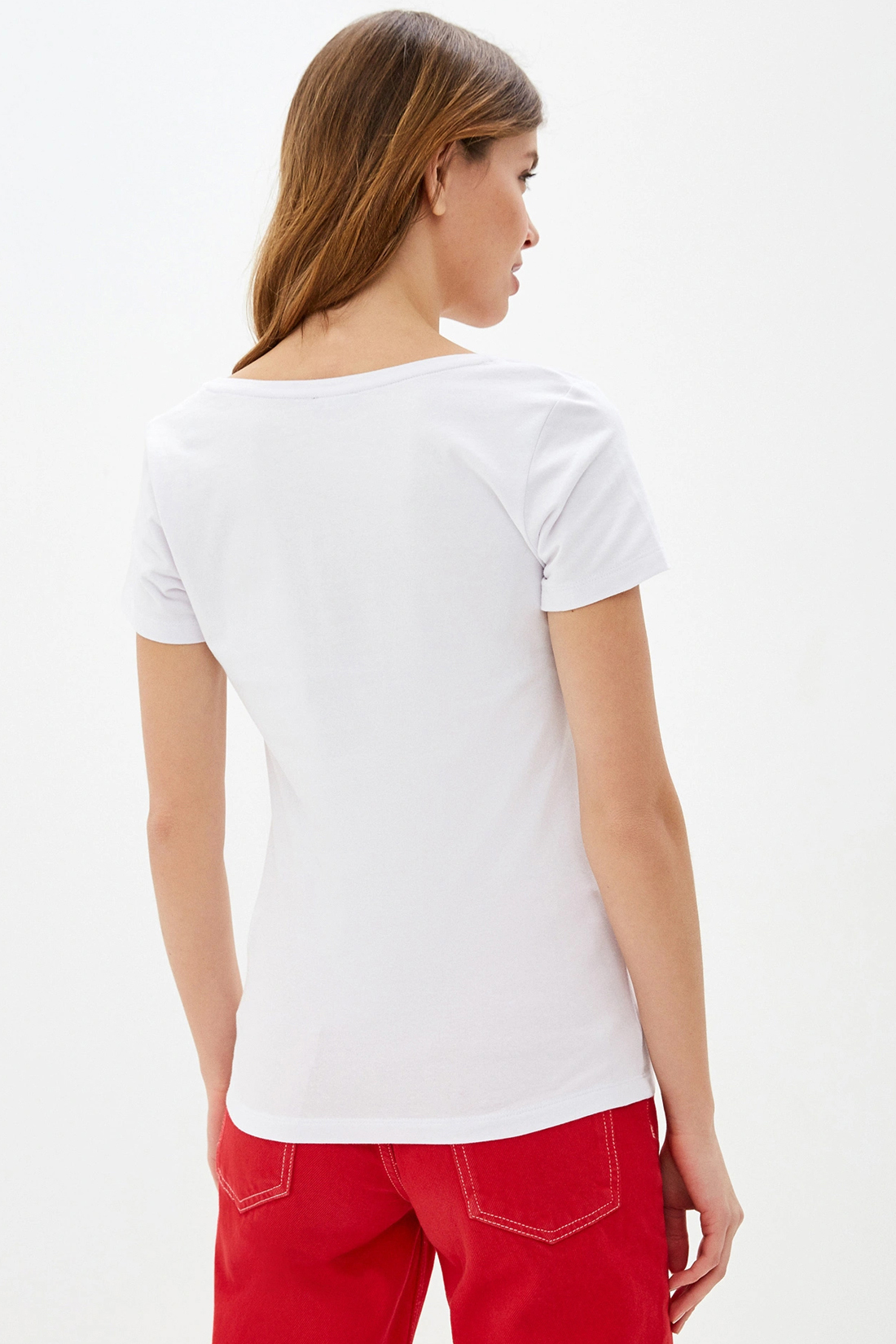 Базовая футболка (арт. baon B230205), размер L, цвет белый Базовая футболка (арт. baon B230205) - фото 2