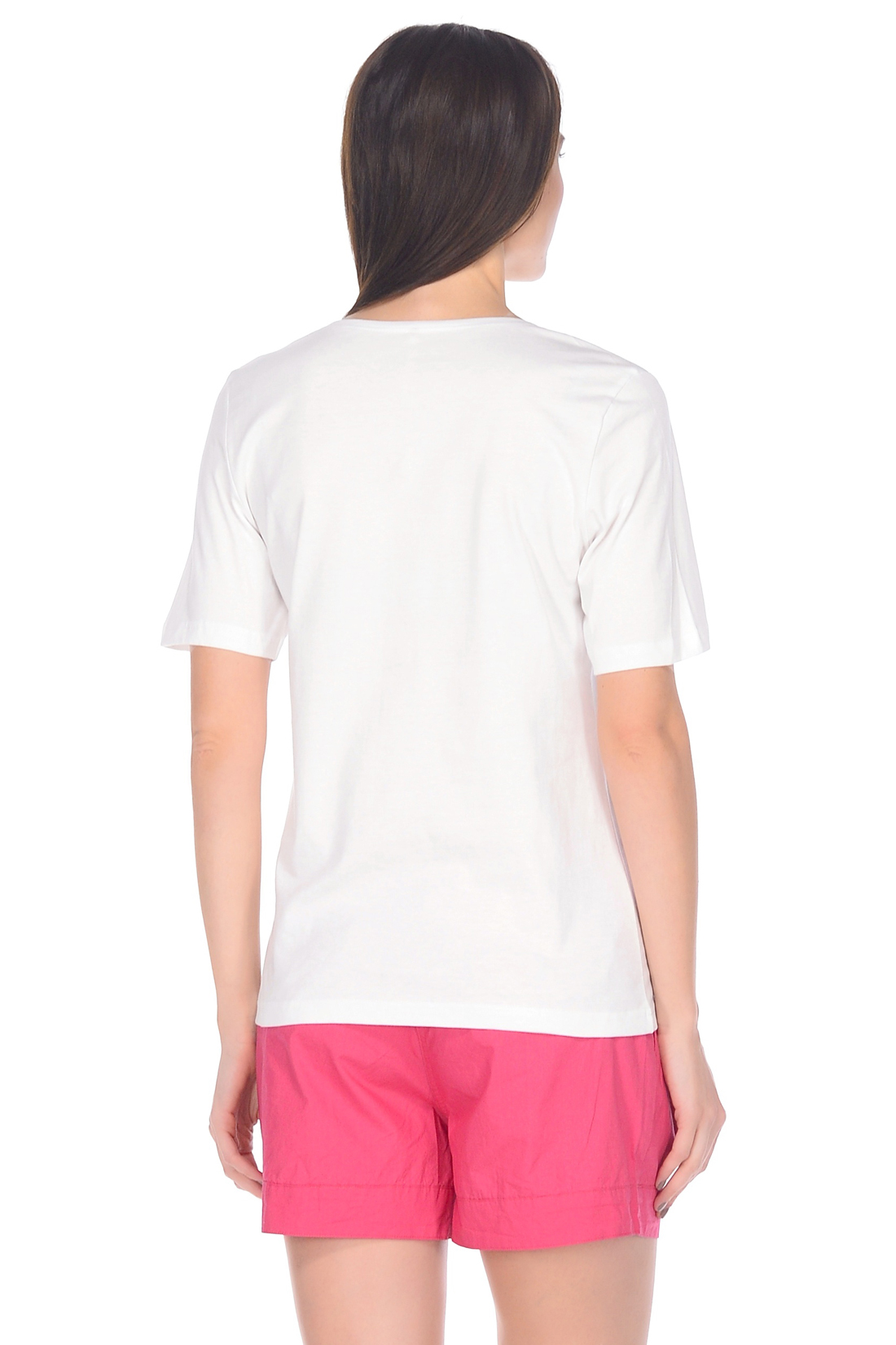 Белая футболка с рисунком (арт. baon B238070), размер XXL, цвет белый Белая футболка с рисунком (арт. baon B238070) - фото 2