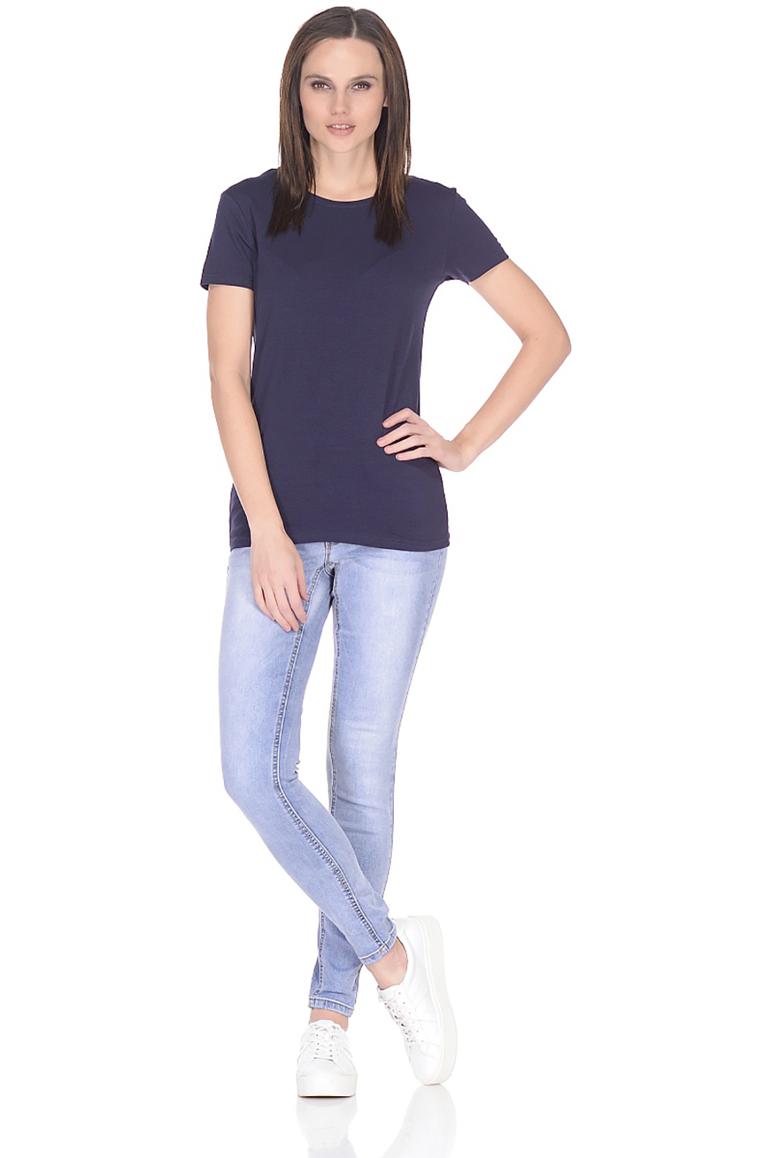 Базовая футболка (арт. baon B238201), размер L, цвет синий Базовая футболка (арт. baon B238201) - фото 3