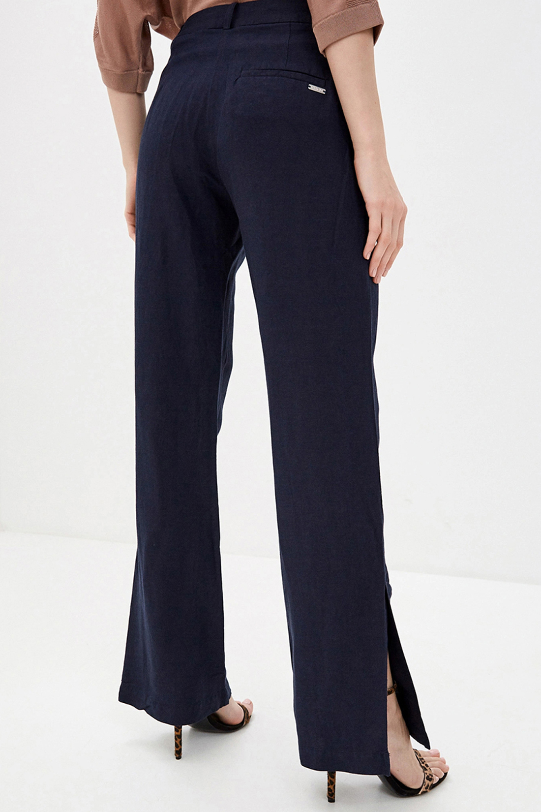 Широкие брюки с разрезами (арт. baon B290023), размер L, цвет синий Широкие брюки с разрезами (арт. baon B290023) - фото 2