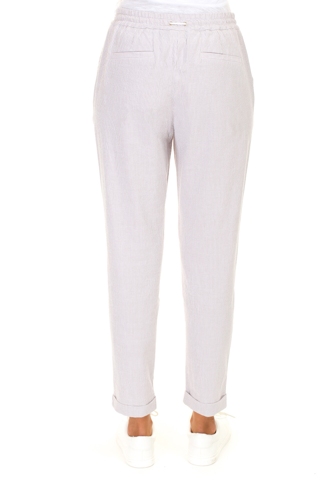 Летние брюки в полоску (арт. baon B297023), размер XS, цвет бежевый Летние брюки в полоску (арт. baon B297023) - фото 2