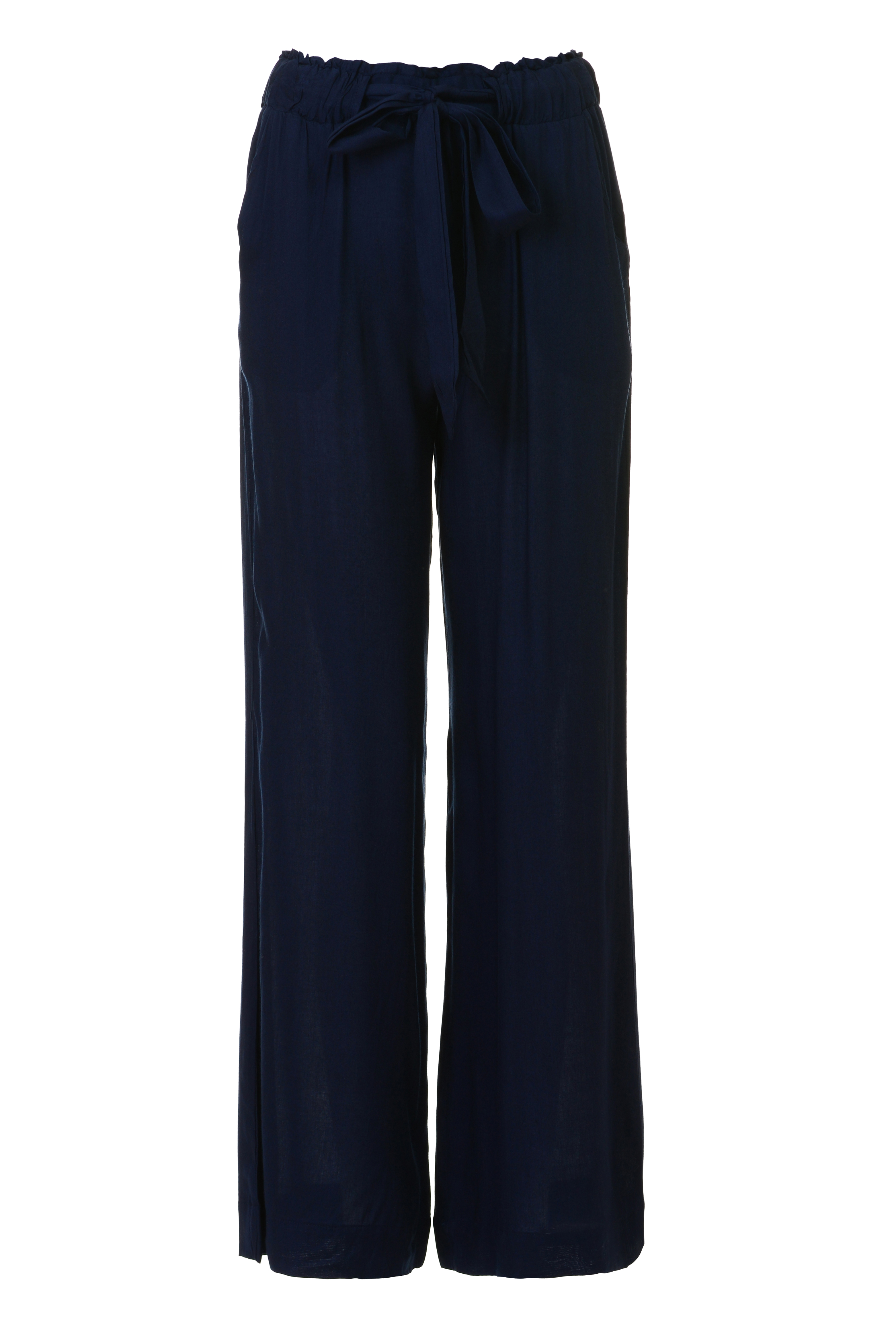 Однотонные брюки-палаццо (арт. baon B297044), размер S, цвет синий Однотонные брюки-палаццо (арт. baon B297044) - фото 3