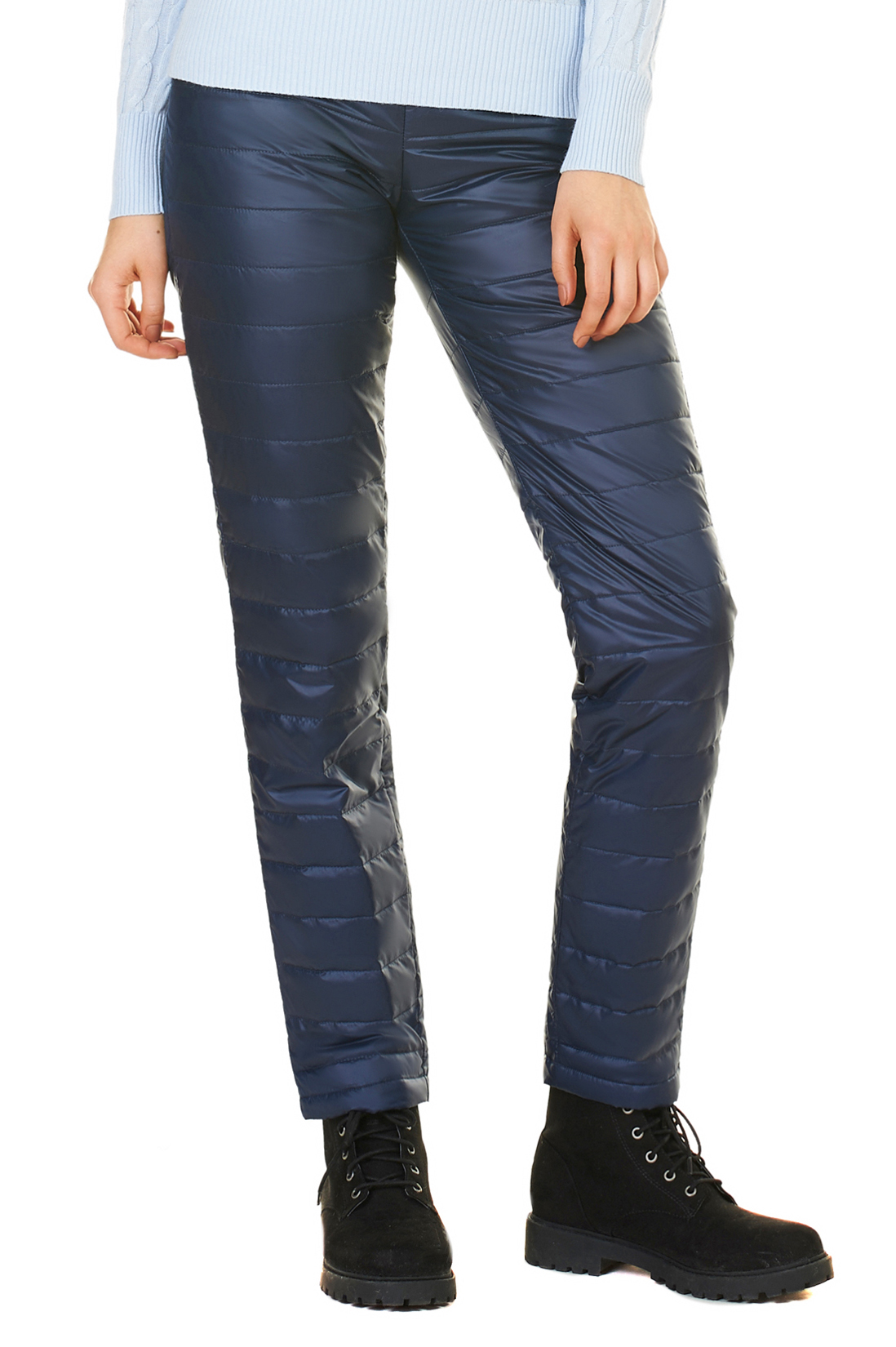 Утеплённые брюки без застёжки (арт. baon B297503), размер XL, цвет синий Утеплённые брюки без застёжки (арт. baon B297503) - фото 1