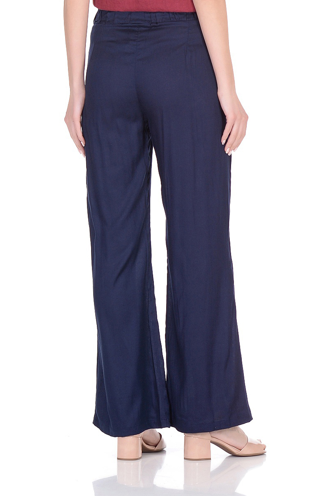Широкие брюки из вискозы (арт. baon B298050), размер L, цвет синий Широкие брюки из вискозы (арт. baon B298050) - фото 2