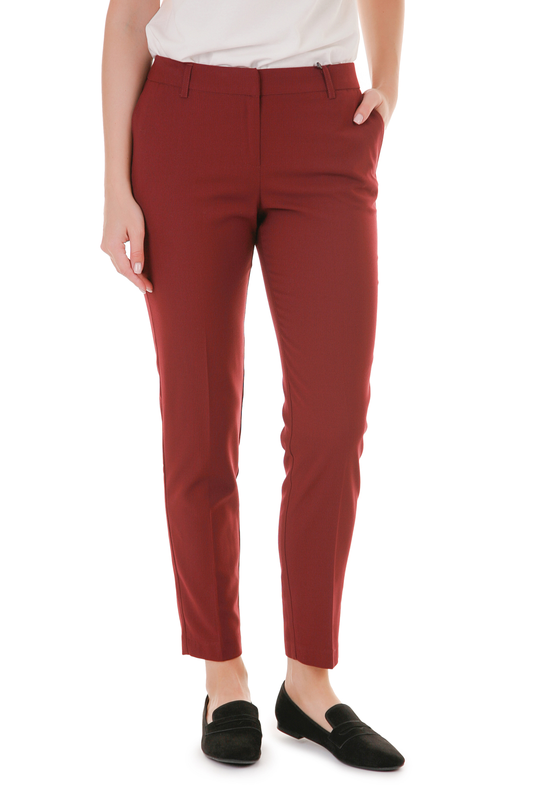 Костюмные брюки-дудочки (арт. baon B298501), размер S, цвет красный Костюмные брюки-дудочки (арт. baon B298501) - фото 1