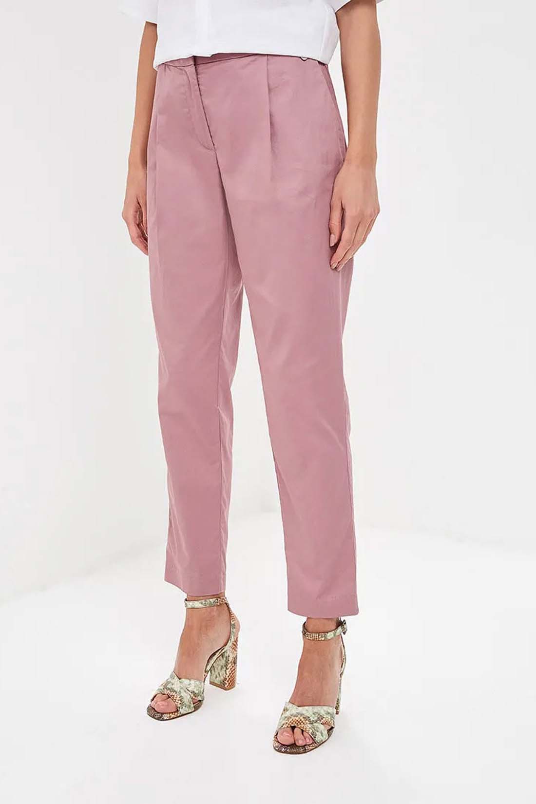 Розовые брюки-чиносы (арт. baon B299031), размер M, цвет розовый Розовые брюки-чиносы (арт. baon B299031) - фото 1