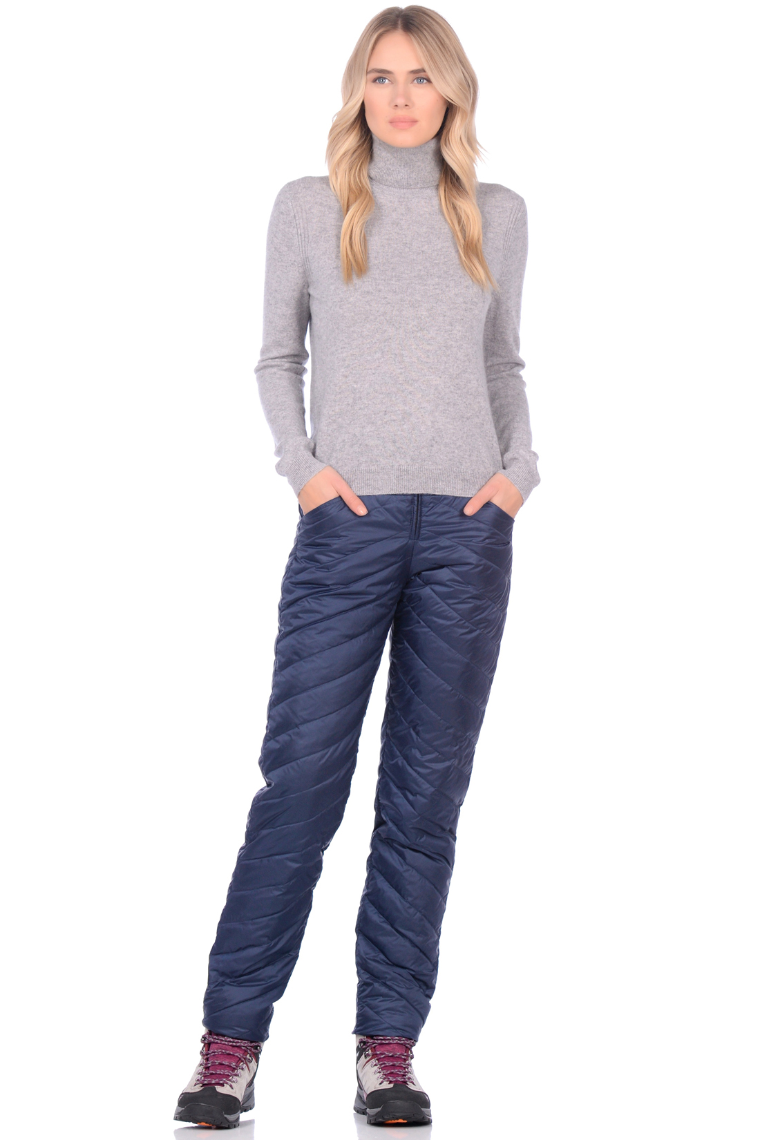 Утеплённые брюки на пуху (арт. baon B299550), размер S, цвет синий Утеплённые брюки на пуху (арт. baon B299550) - фото 3